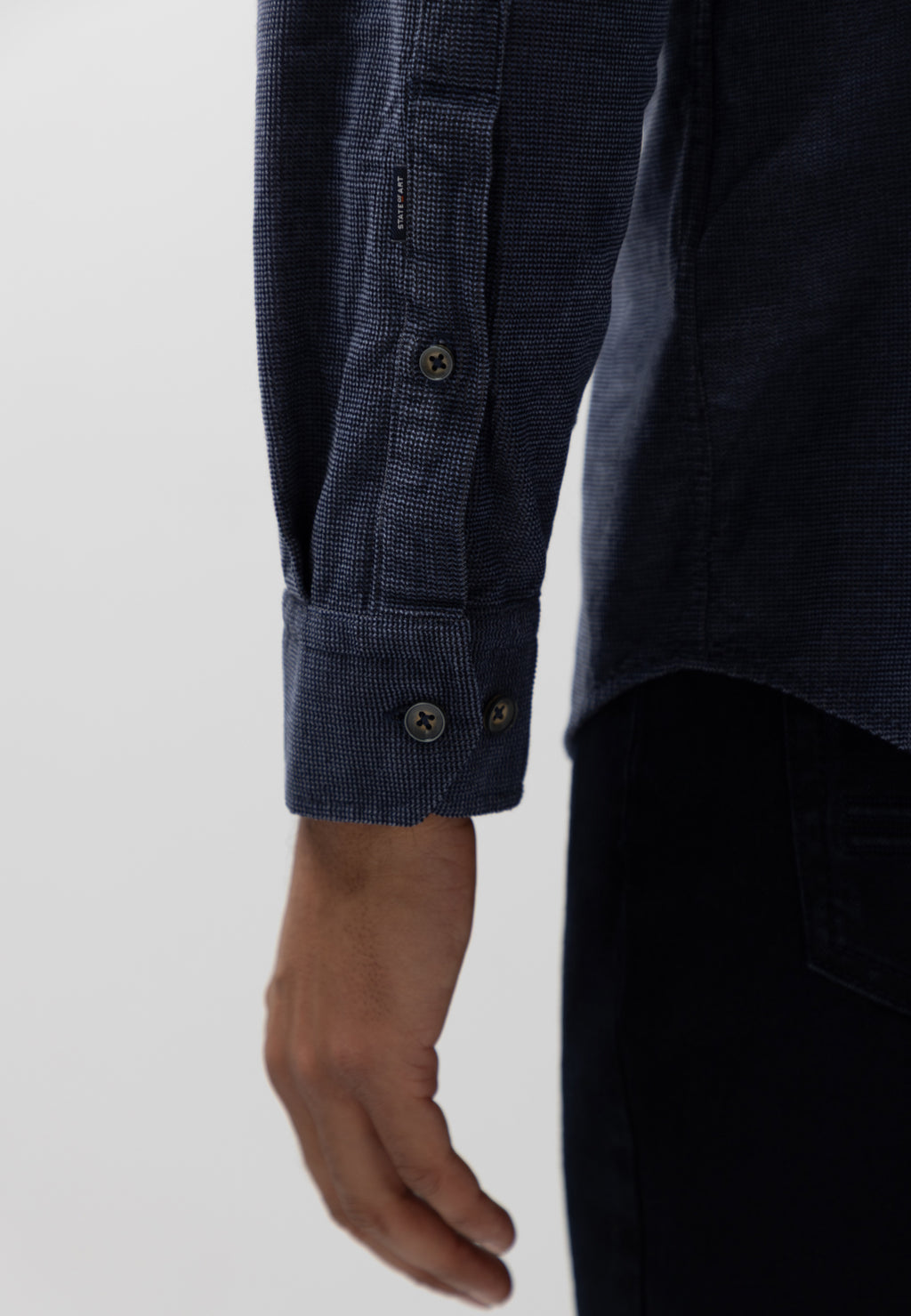 Chemise en velours à motif chiné