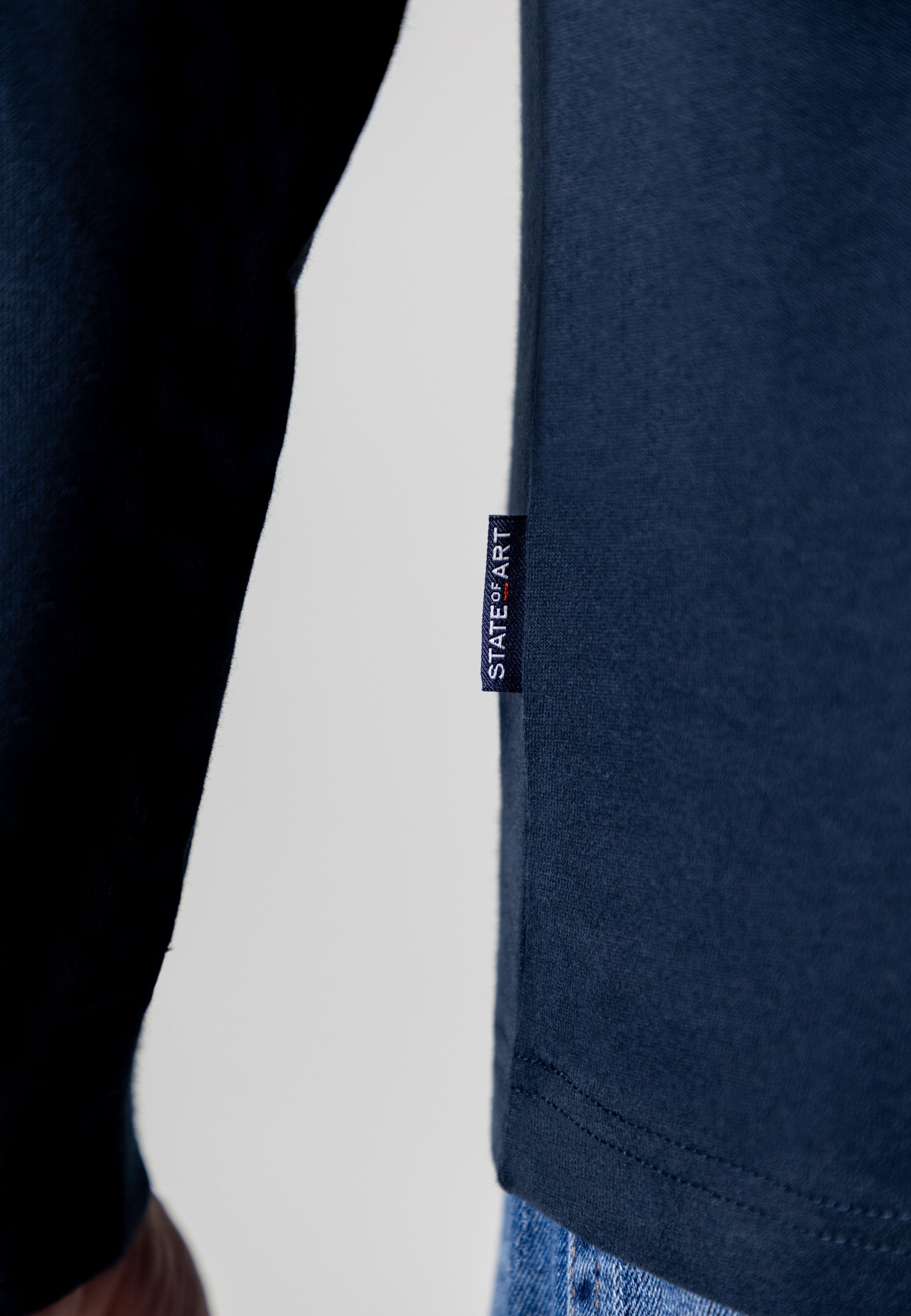 Jersey polo van katoen
