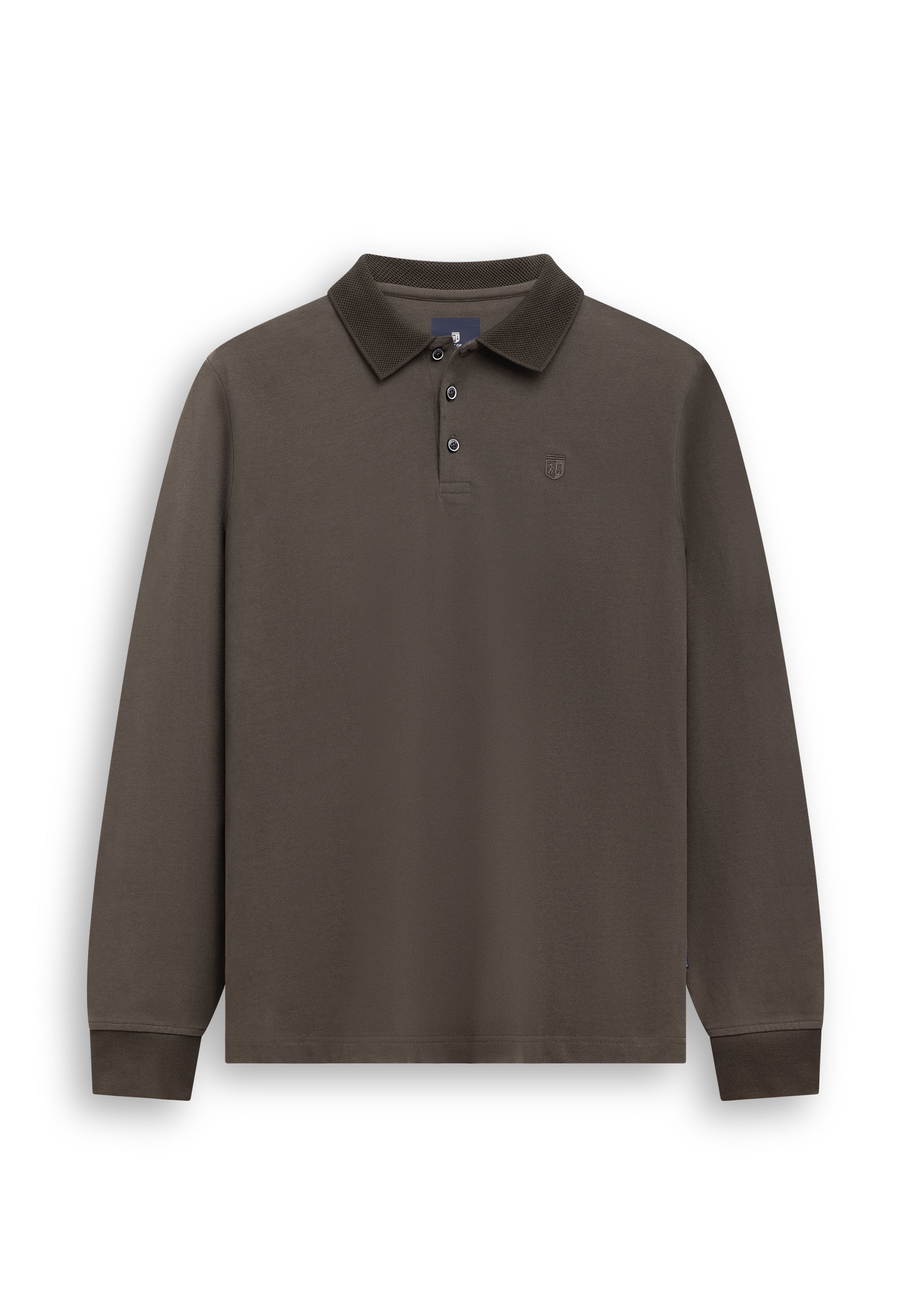 Jersey polo van katoen