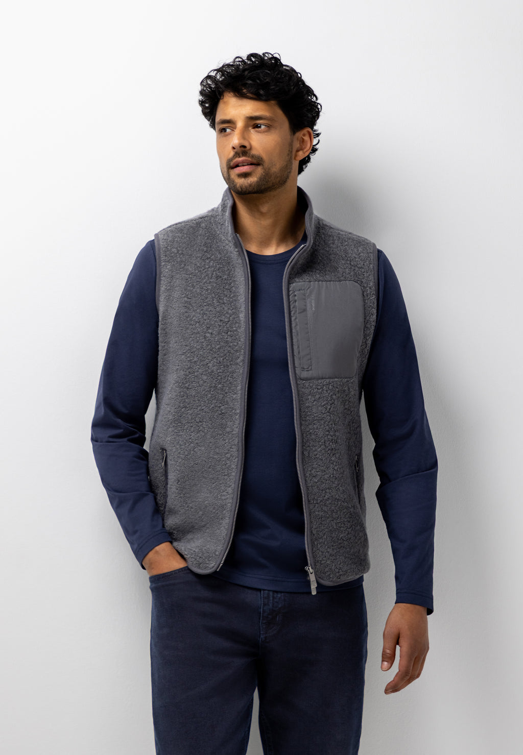Gilet en tissu teddy