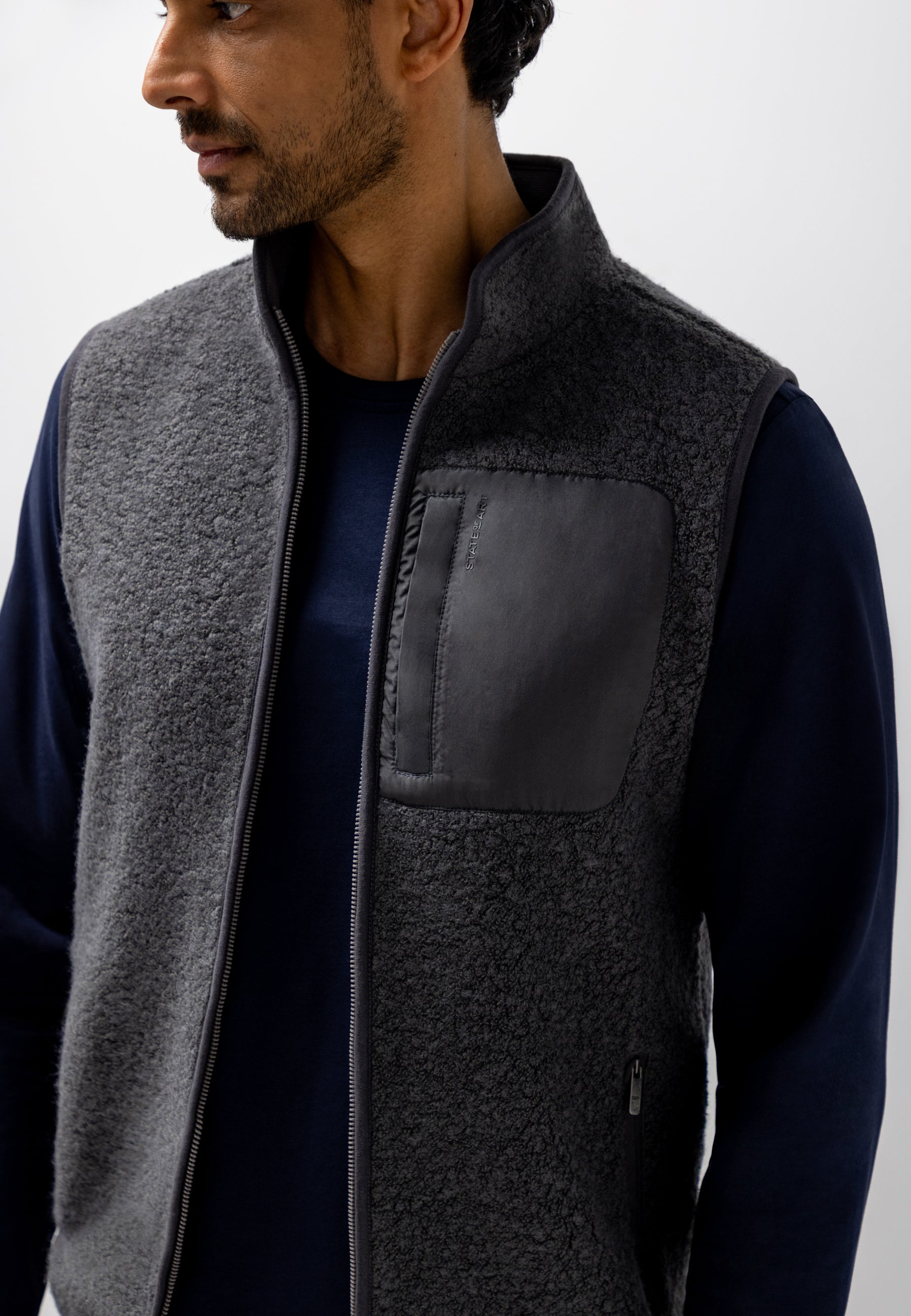 Gilet en tissu teddy