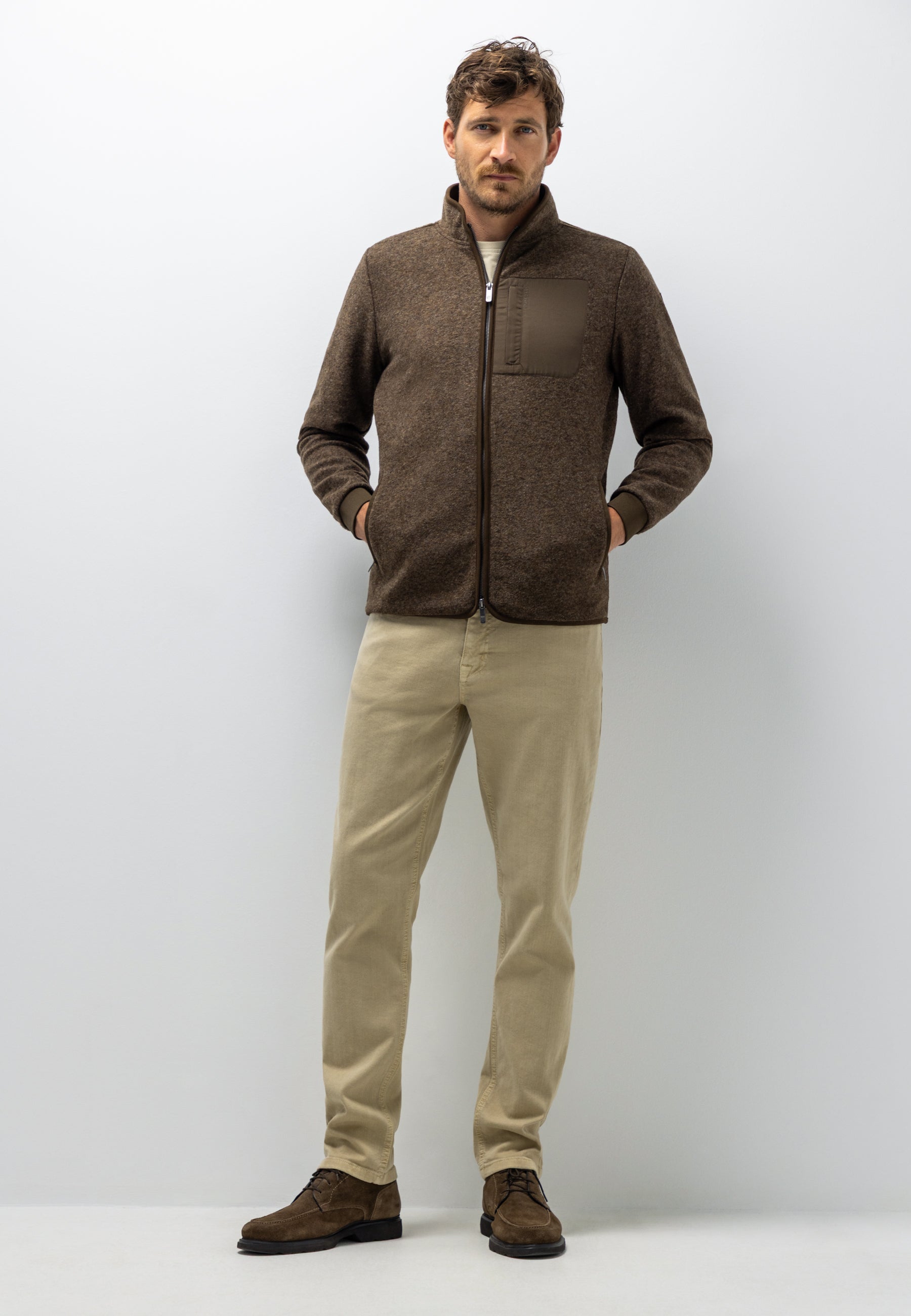Cardigan molletonné chiné