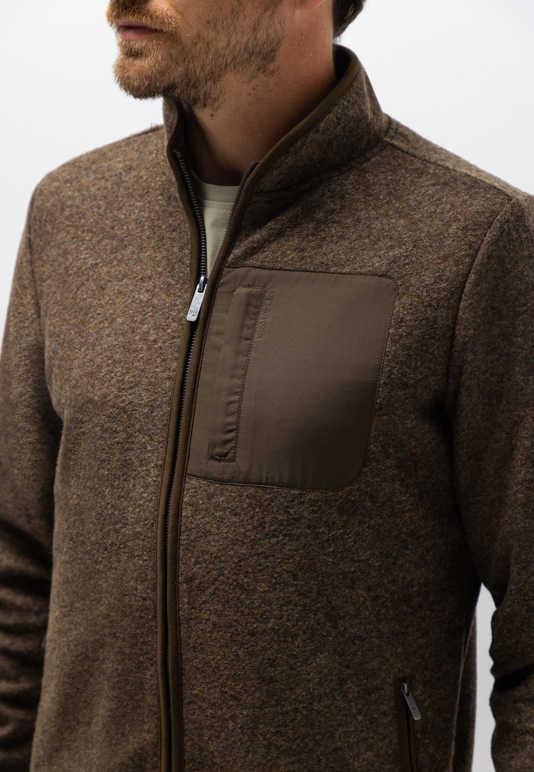 Cardigan molletonné chiné