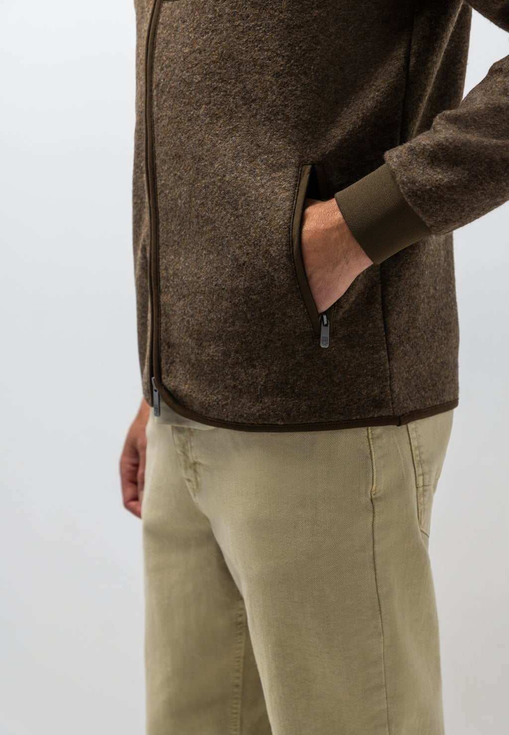 Cardigan molletonné chiné