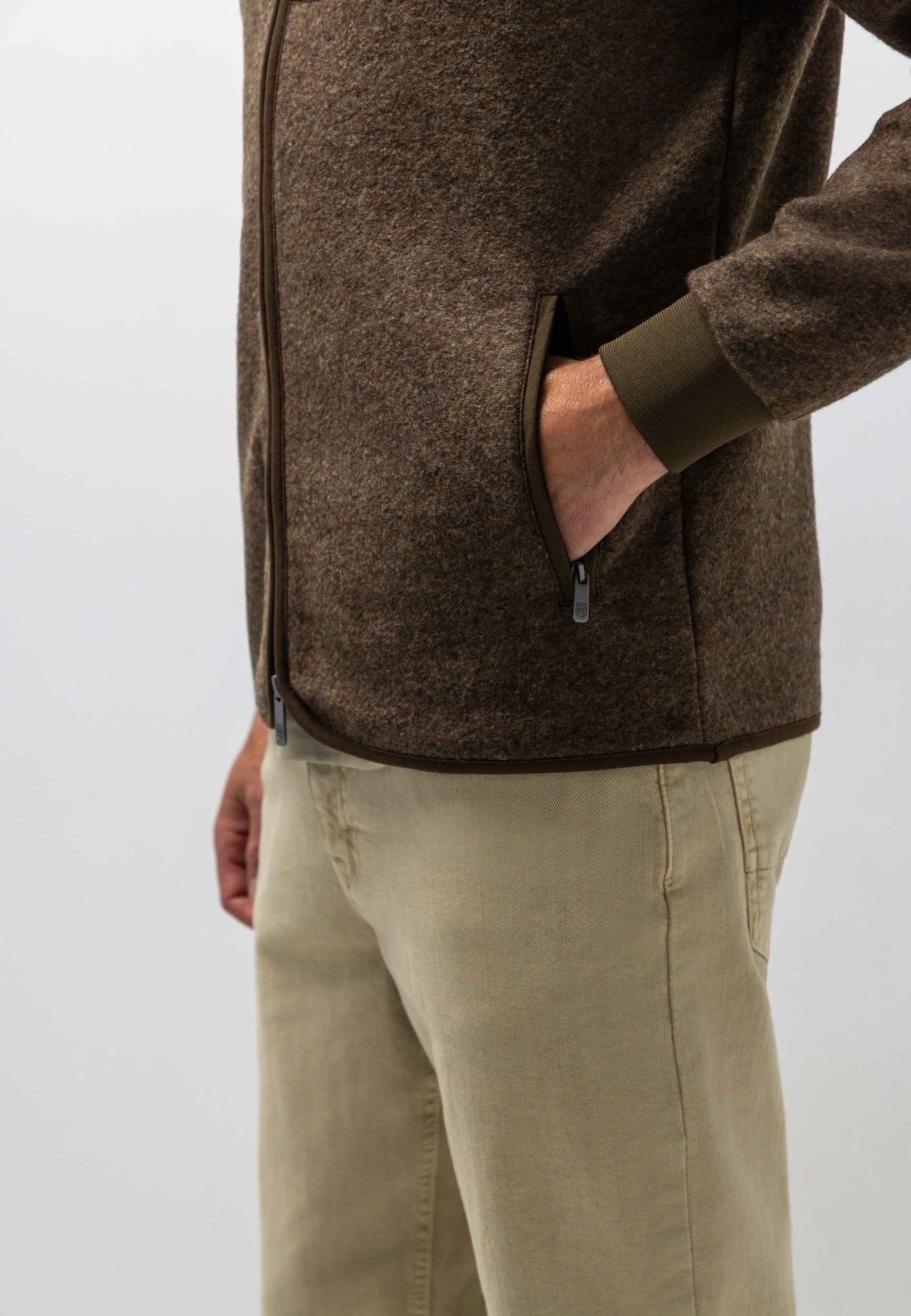 Cardigan molletonné chiné