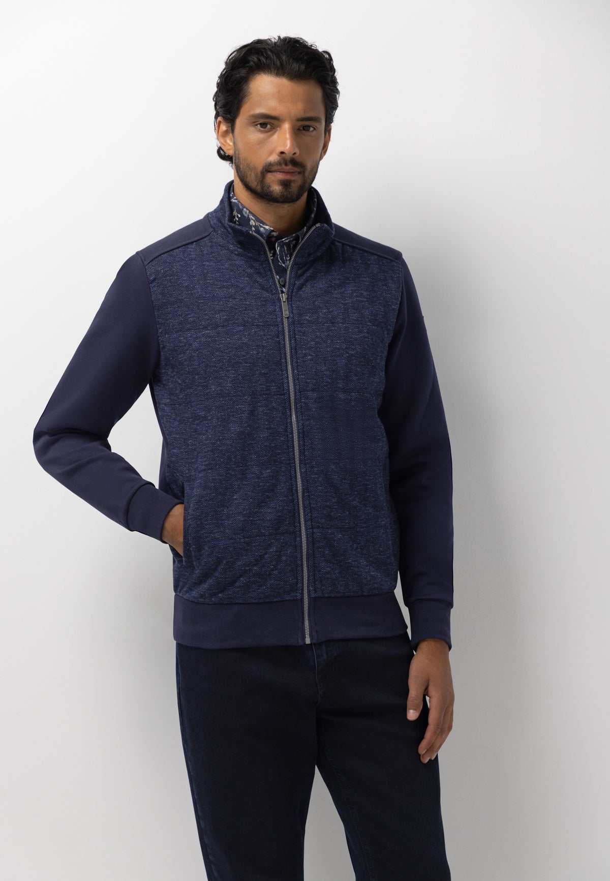 Dubbelgebreid sweatvest