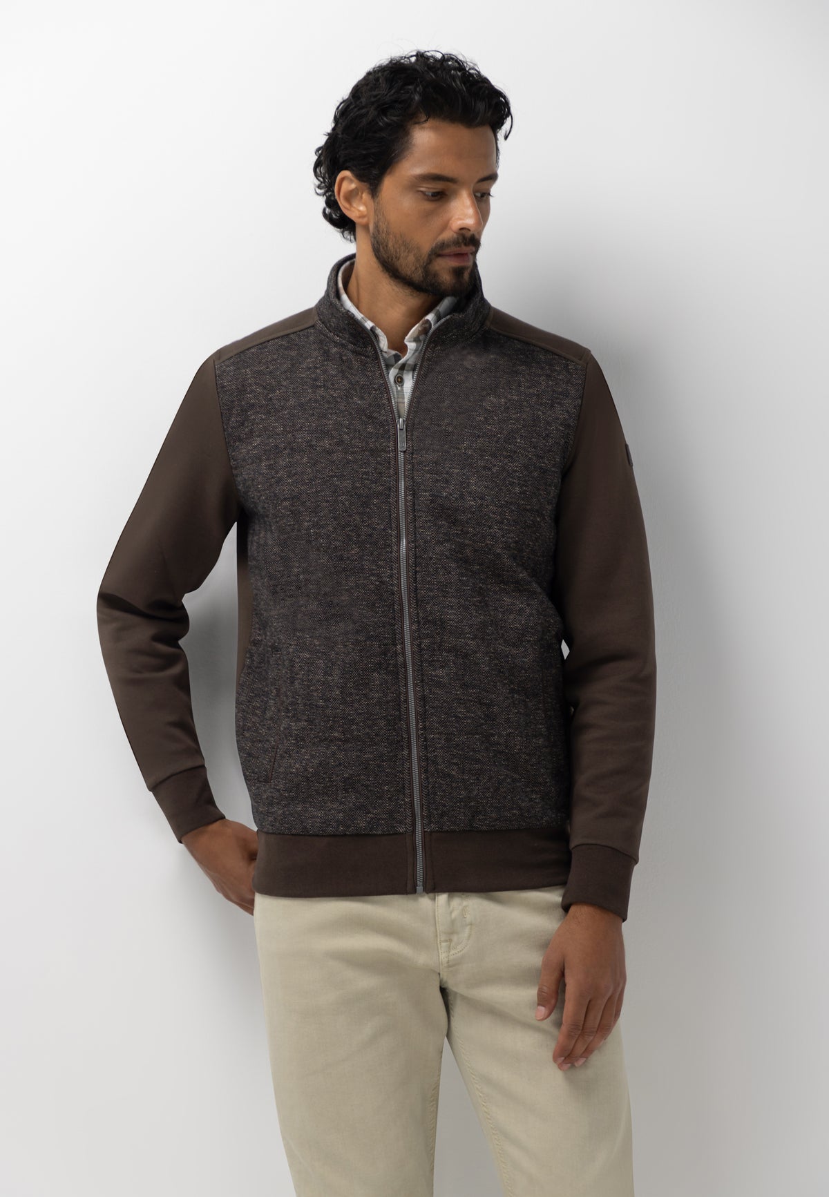 Dubbelgebreid sweatvest