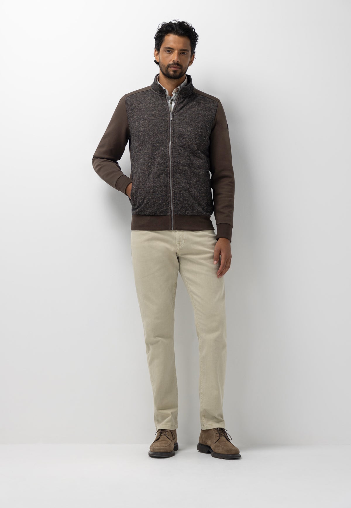 Dubbelgebreid sweatvest
