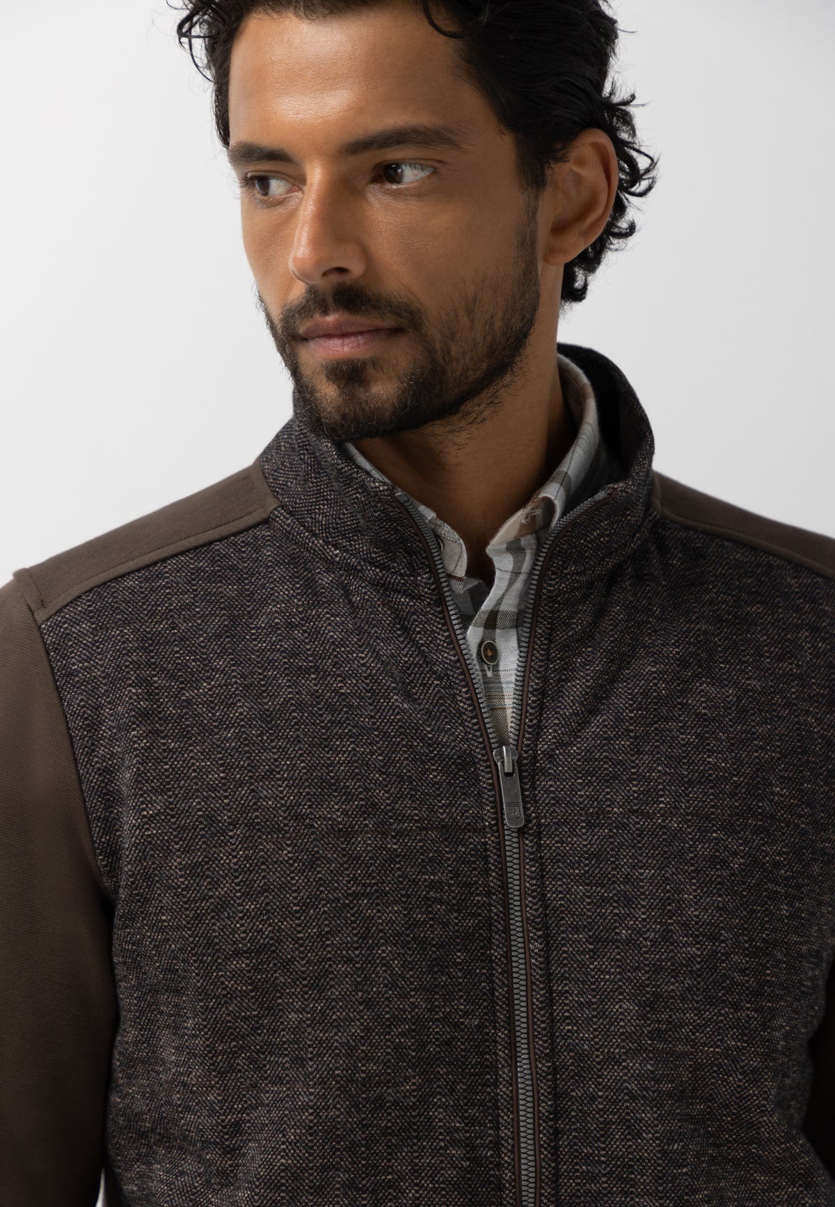 Dubbelgebreid sweatvest
