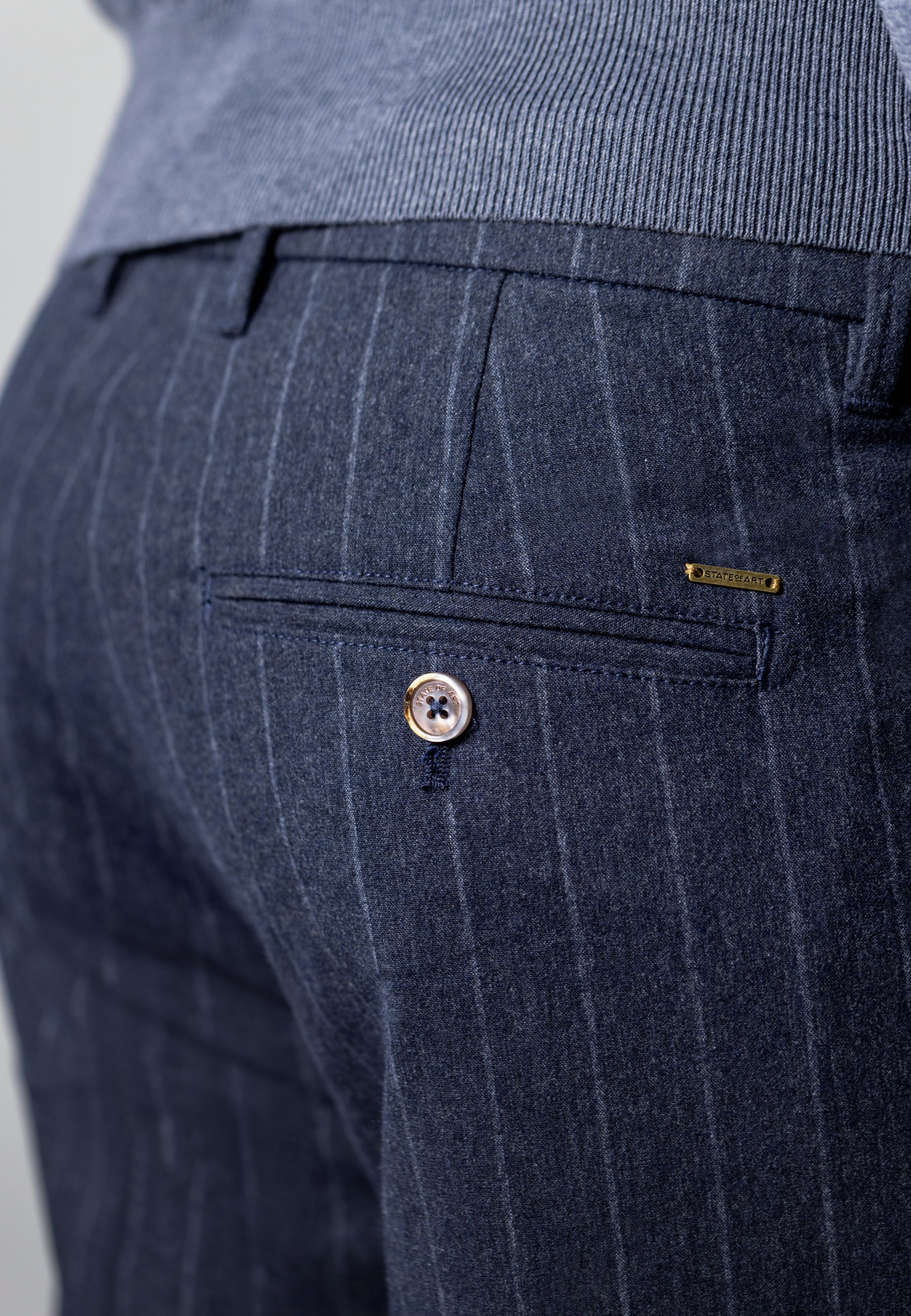 Chino NAVIGATOR rayé en tissu stretch