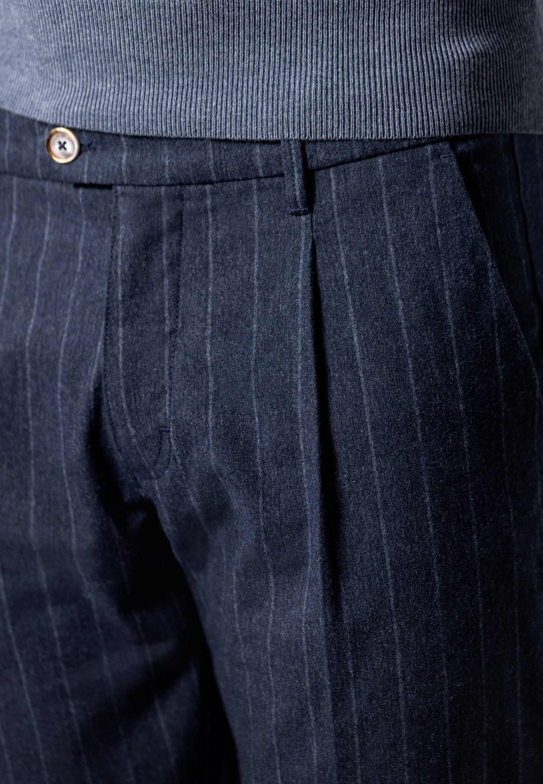 Chino NAVIGATOR rayé en tissu stretch
