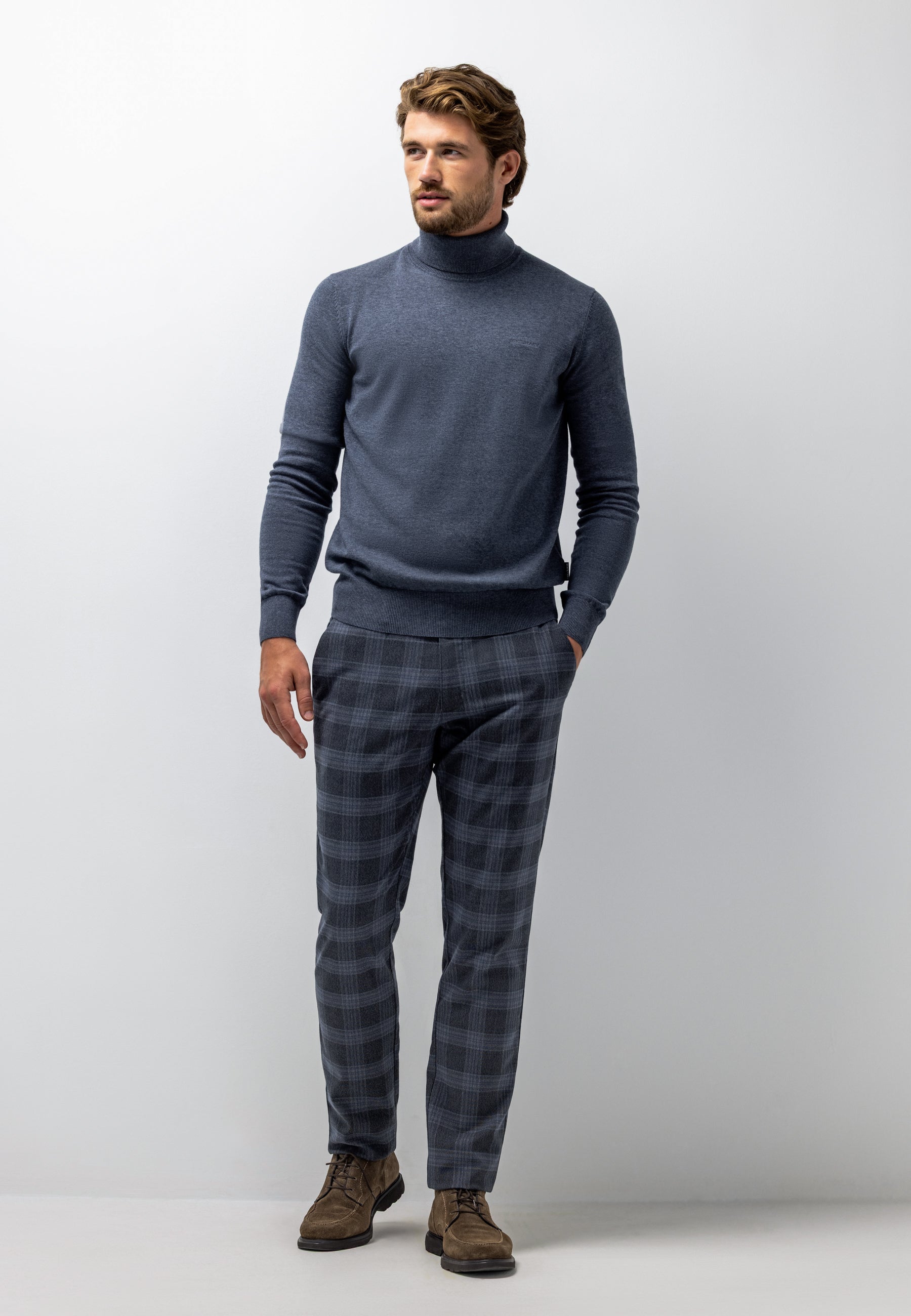 Chino NAVIGATOR à carreaux en tissu stretch