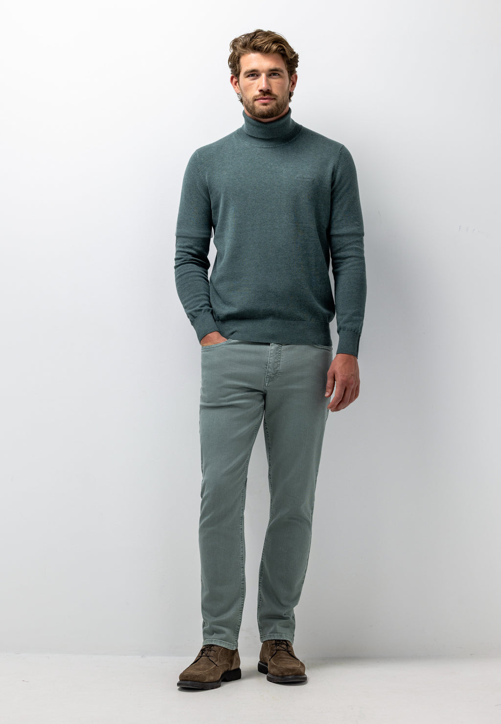 RACER 5-pocket van gekleurd stretchdenim