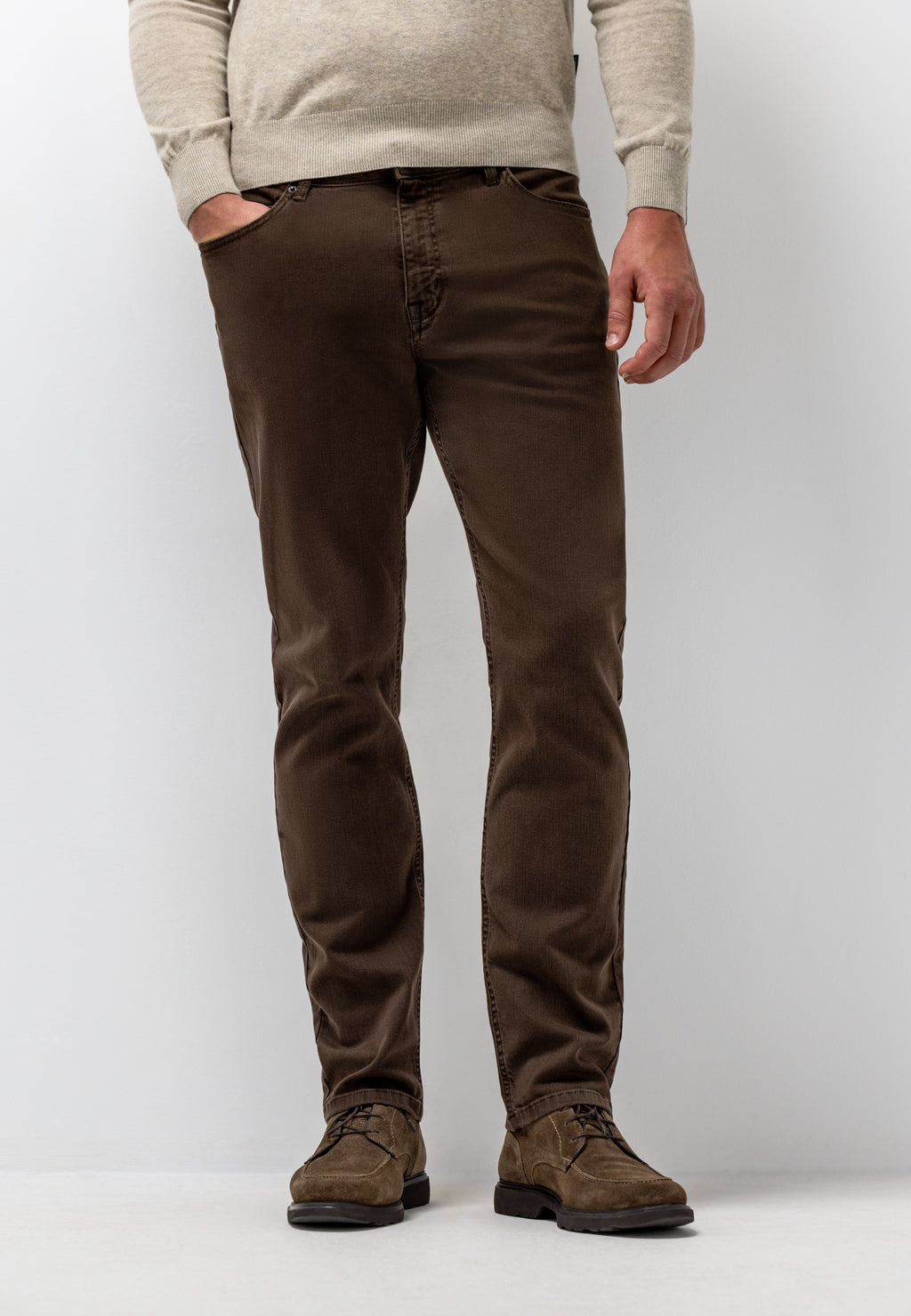 RACER 5-pocket van gekleurd stretchdenim