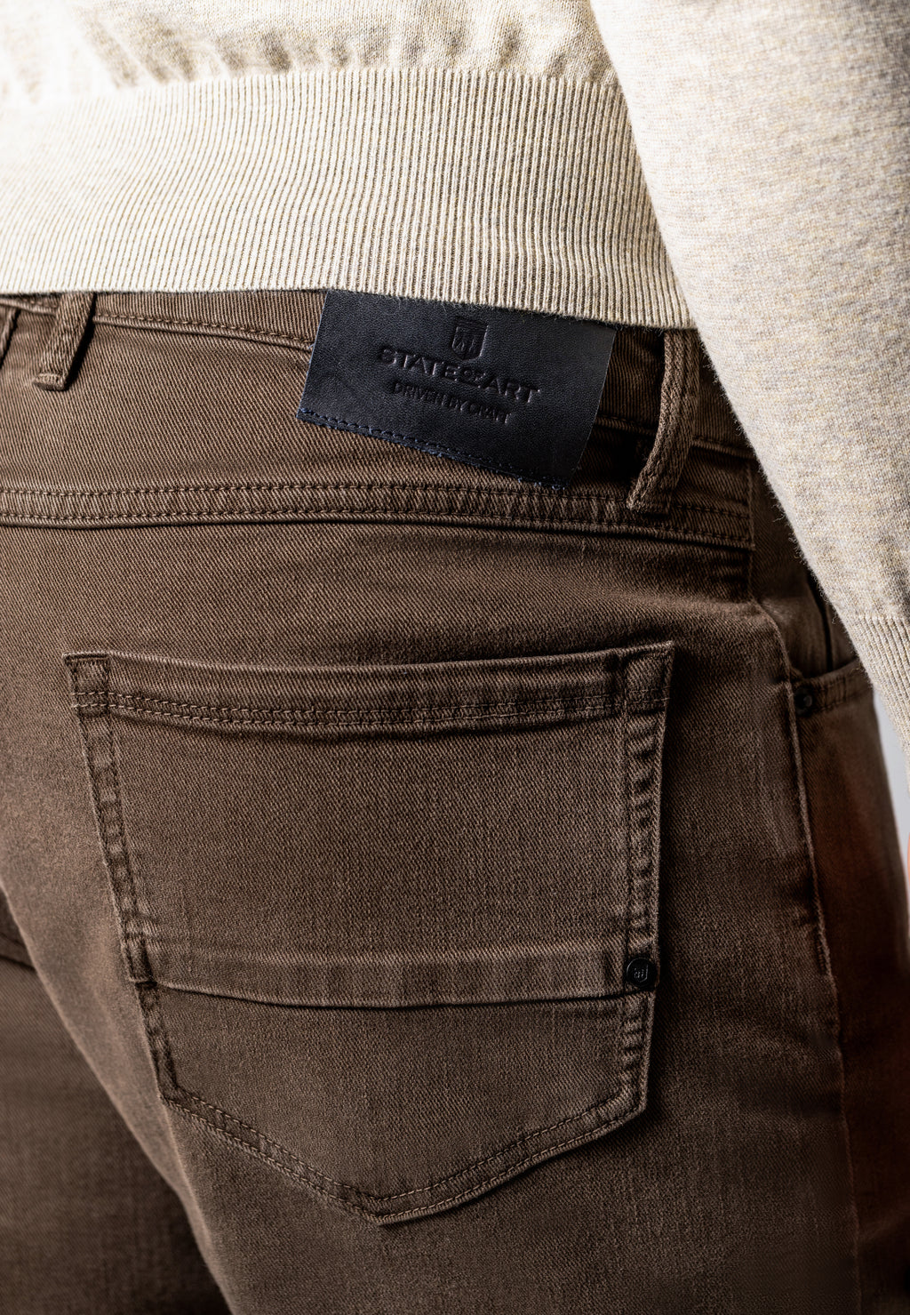RACER 5-pocket van gekleurd stretchdenim