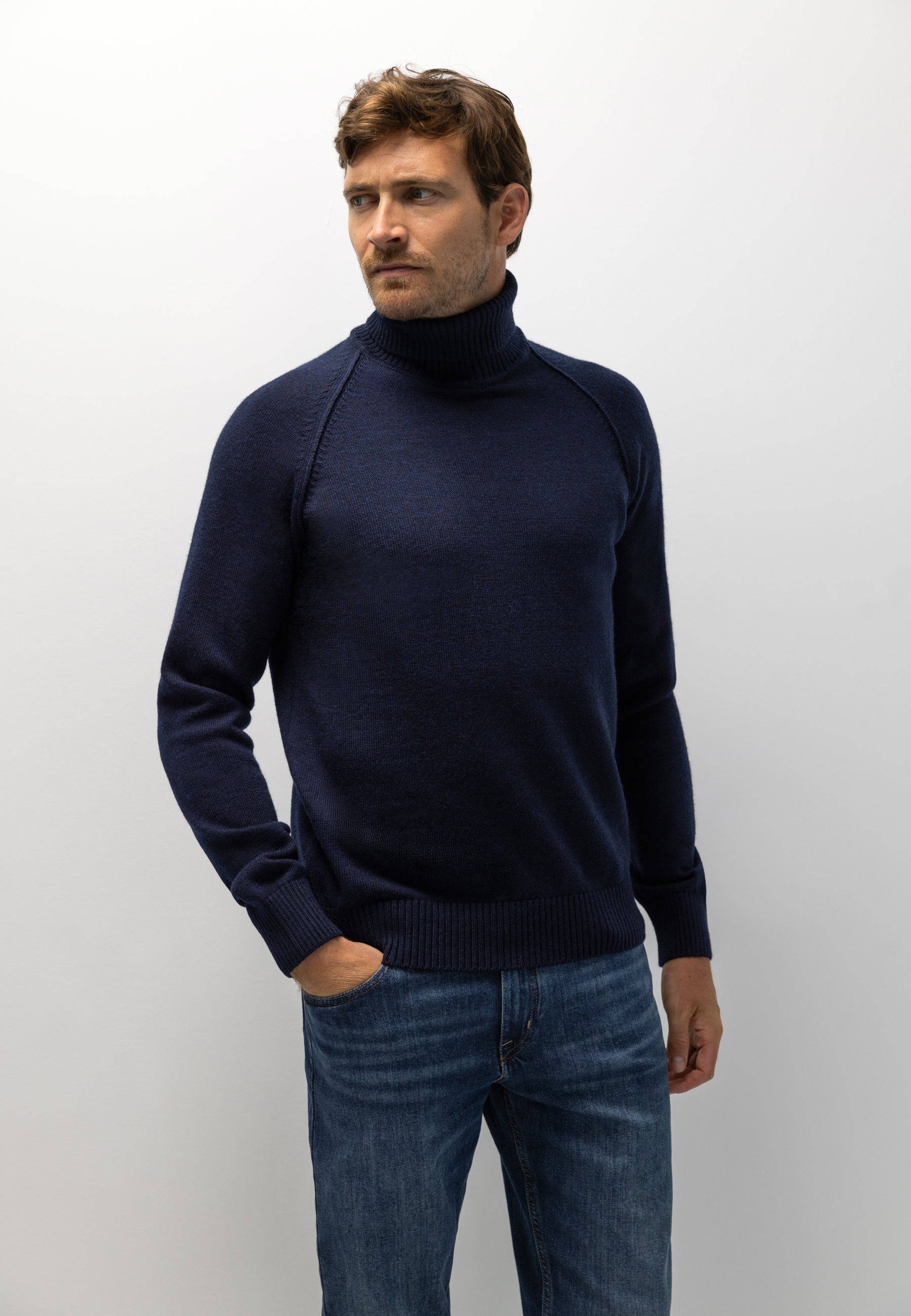 Pull ATELIER en laine à col roulé