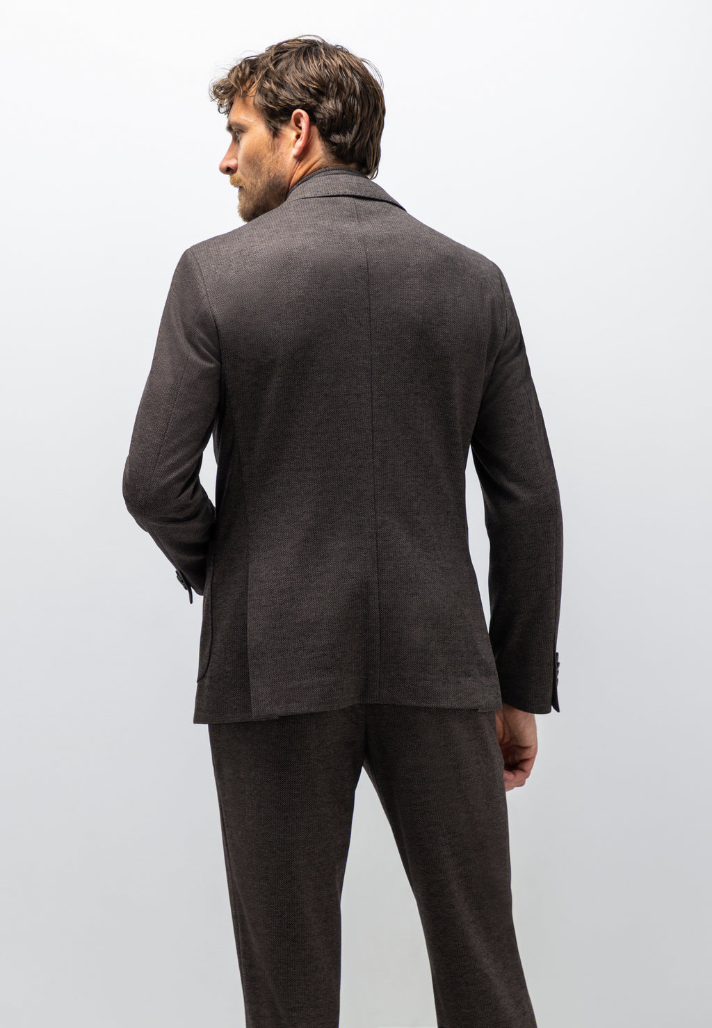 Blazer chiné à motif chevrons