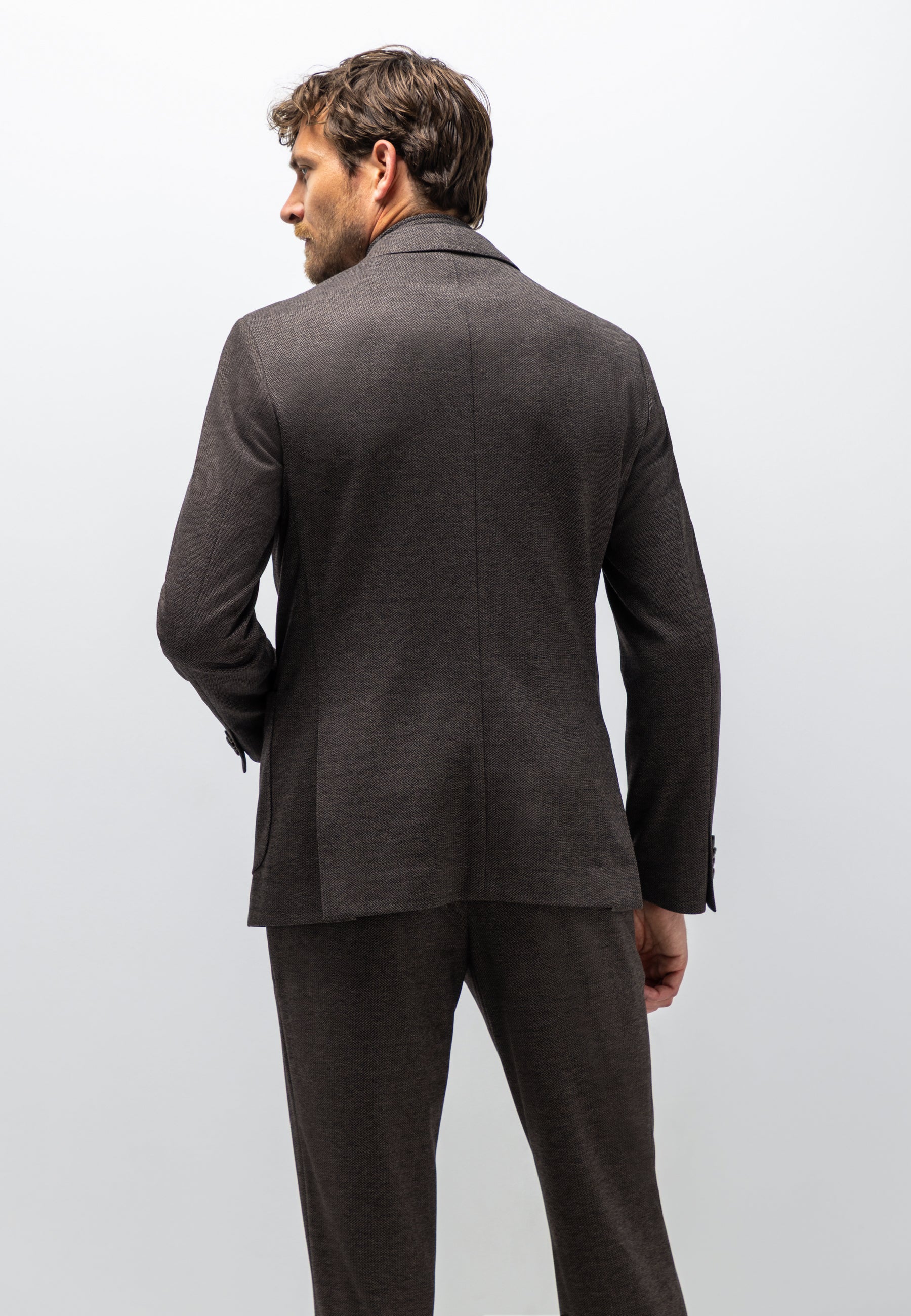 Blazer chiné à motif chevrons