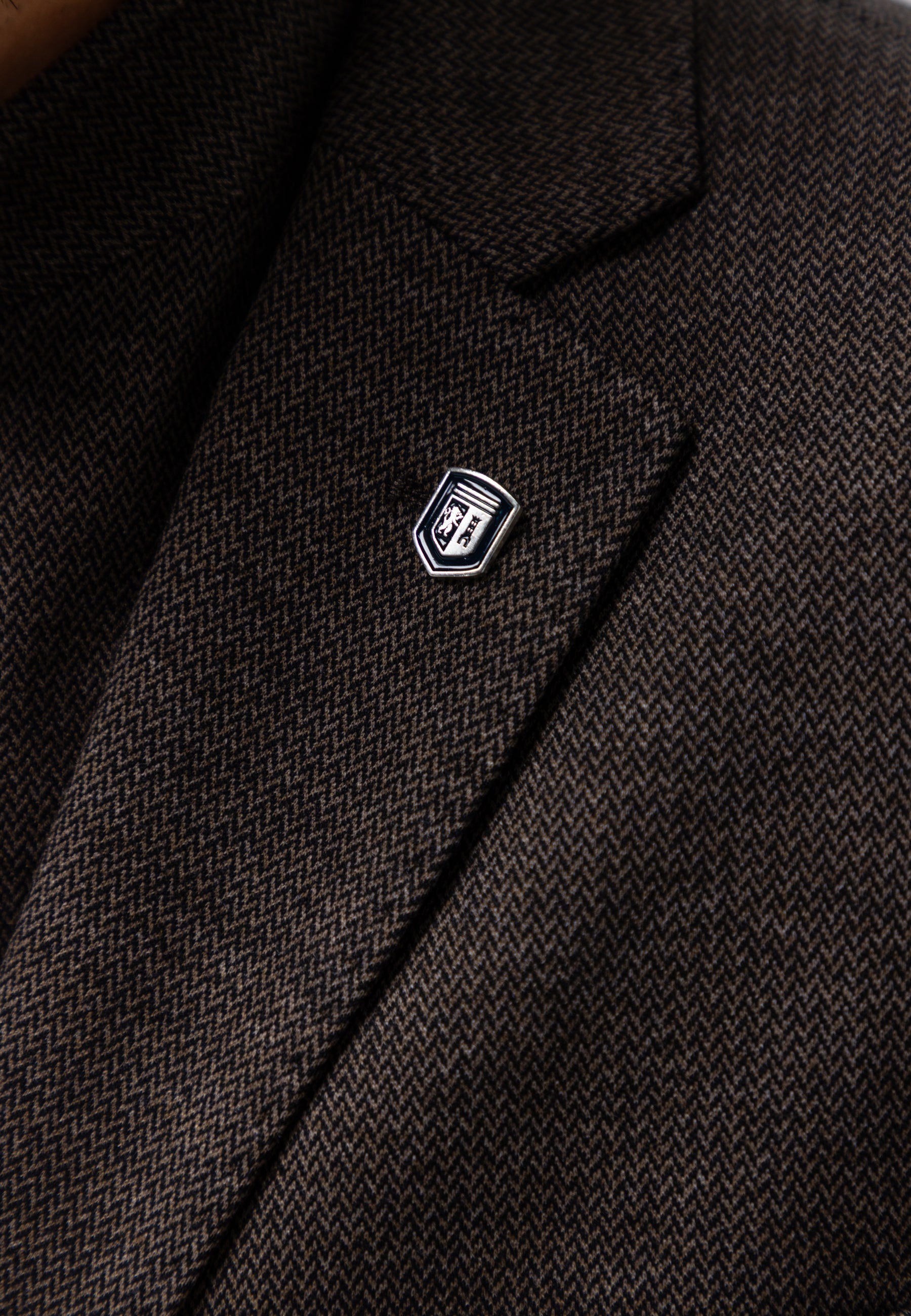 Blazer chiné à motif chevrons