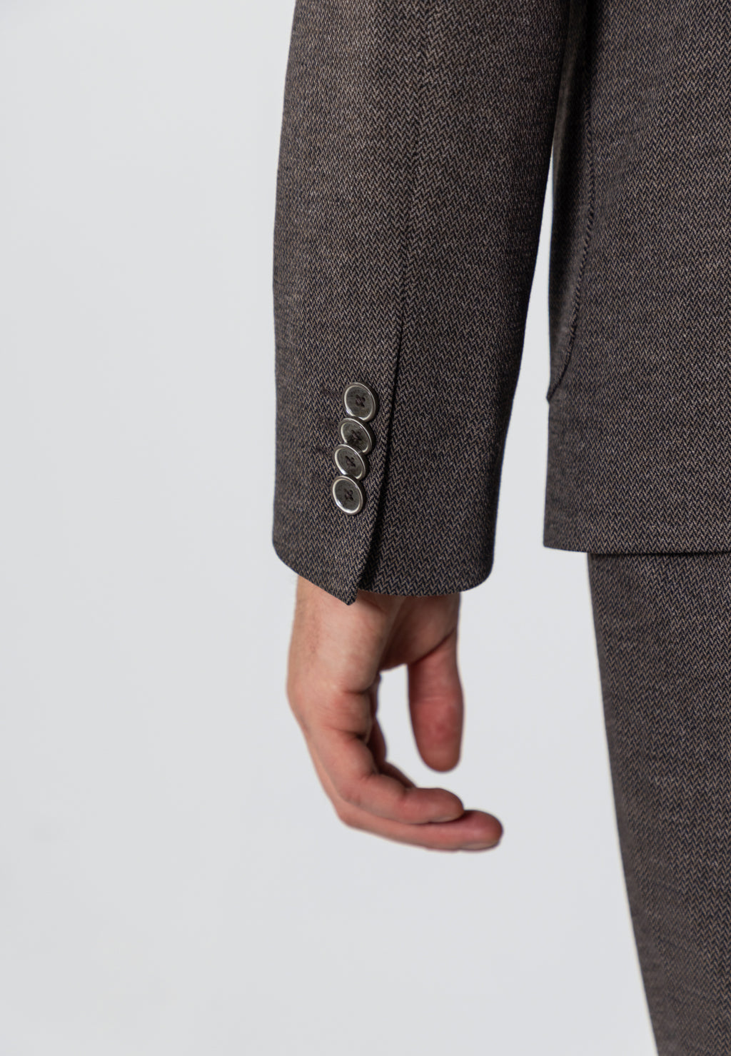 Blazer chiné à motif chevrons