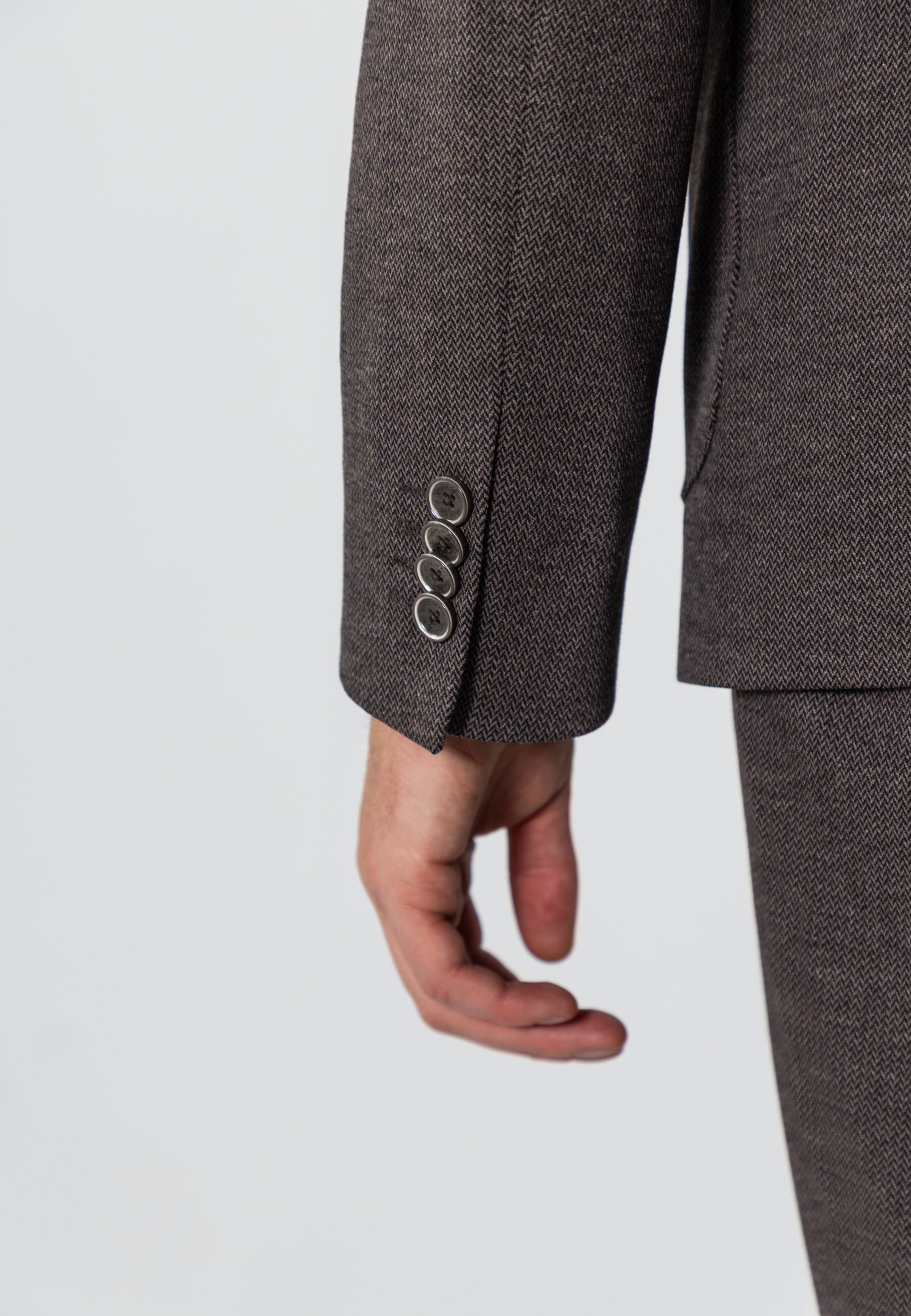 Blazer chiné à motif chevrons