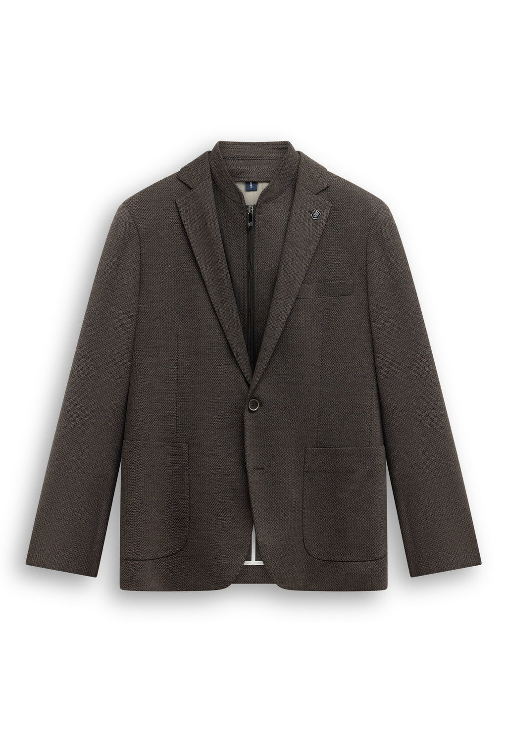 Blazer chiné à motif chevrons