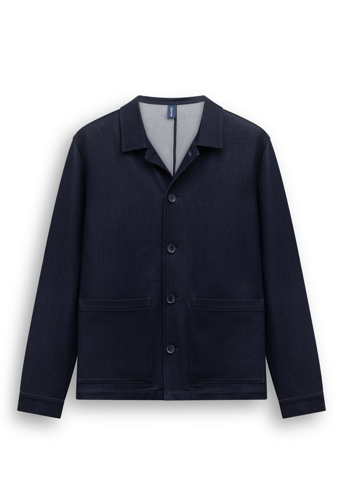 Blazer met denimstructuur