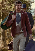 Blazer en velours côtelé de coton mélangé
