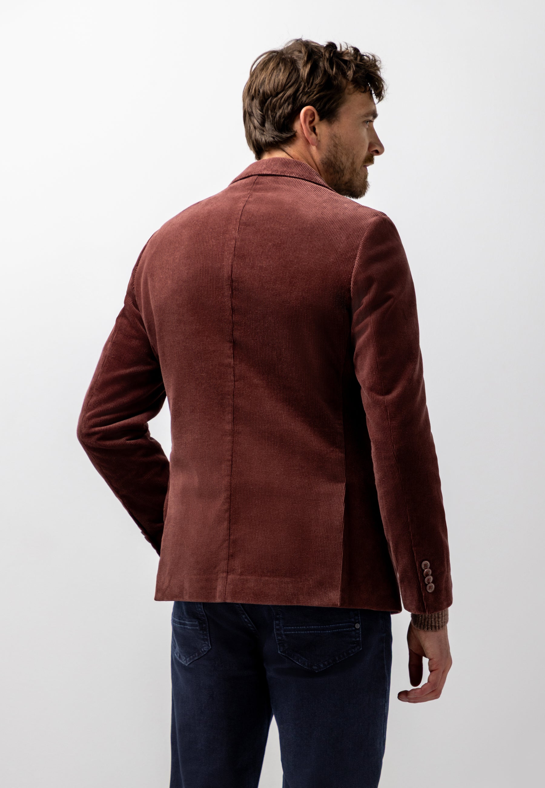 Corduroy blazer van katoenmix