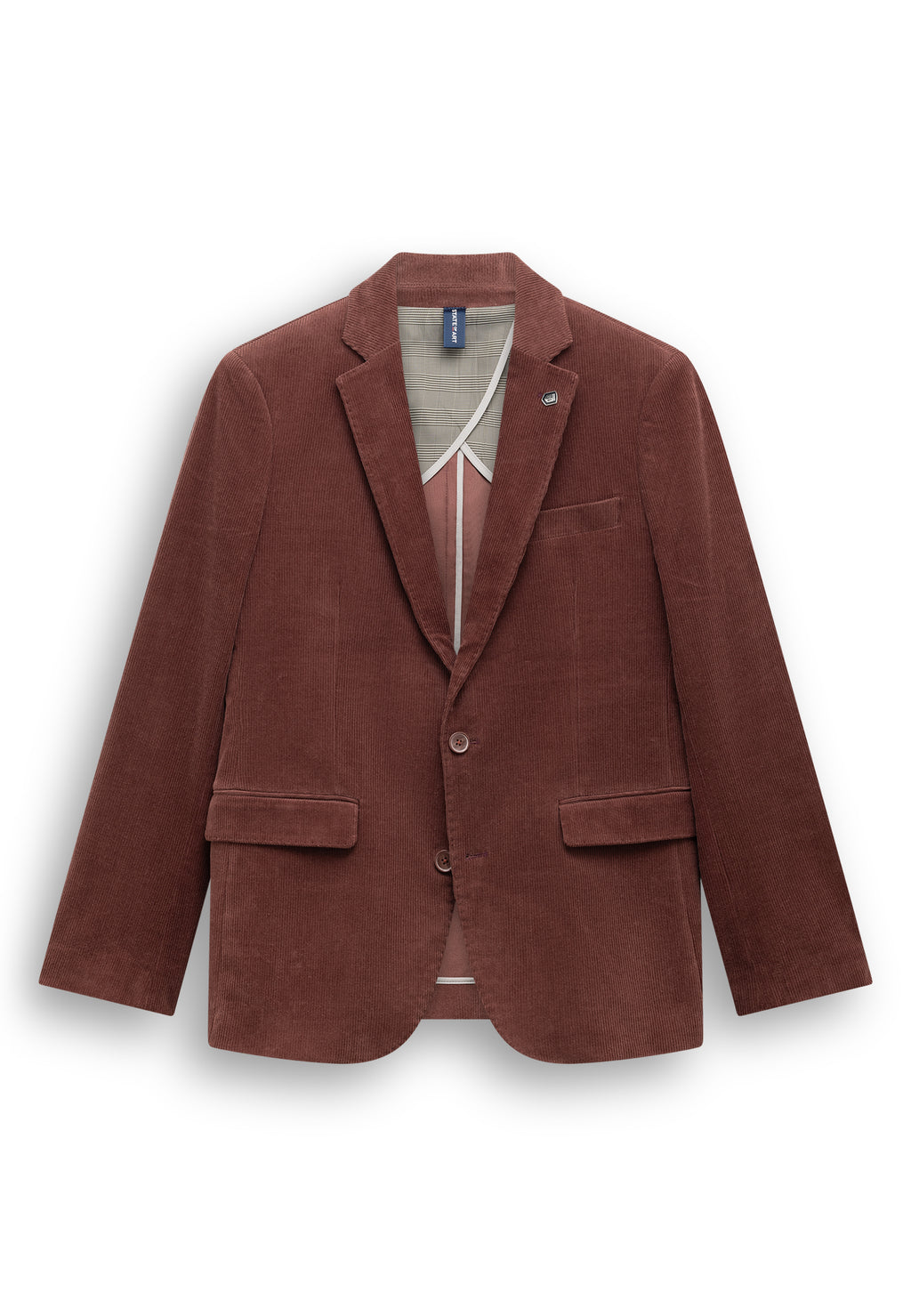 Blazer en velours côtelé de coton mélangé