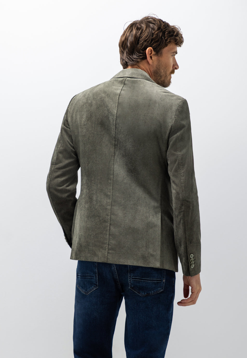 Gemêleerde blazer met reverskraag
