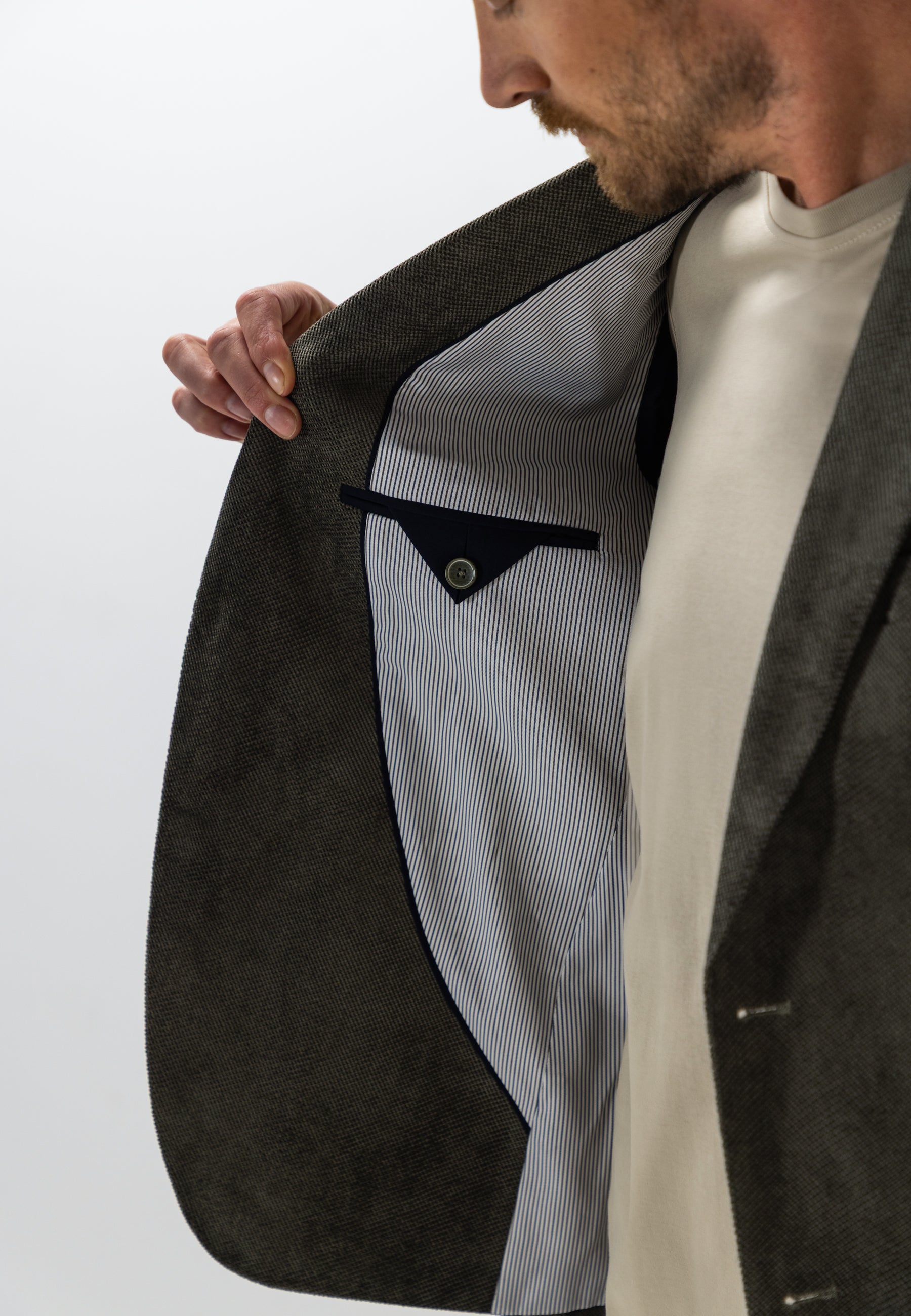 Gemêleerde blazer met reverskraag