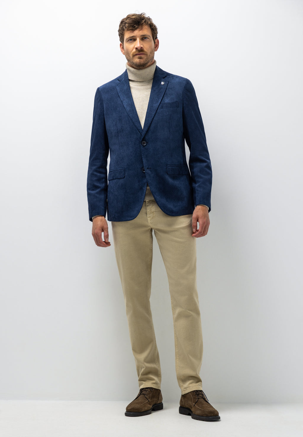 Gemêleerde blazer met reverskraag