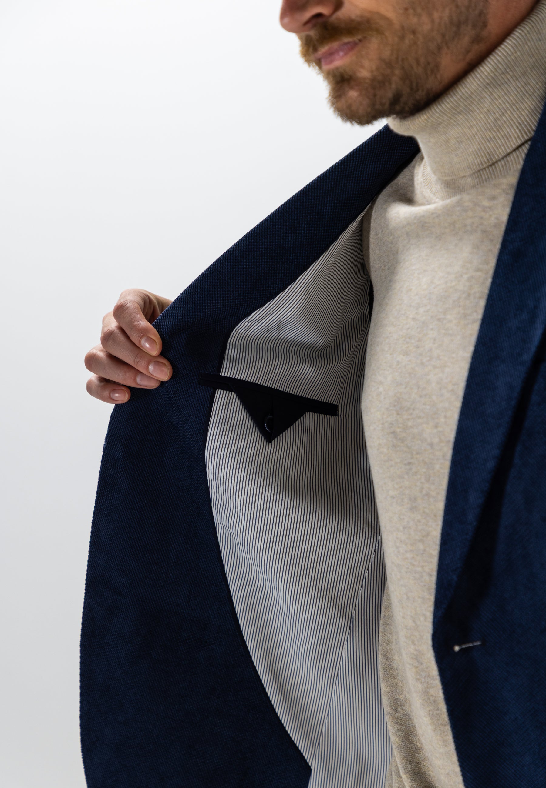 Gemêleerde blazer met reverskraag