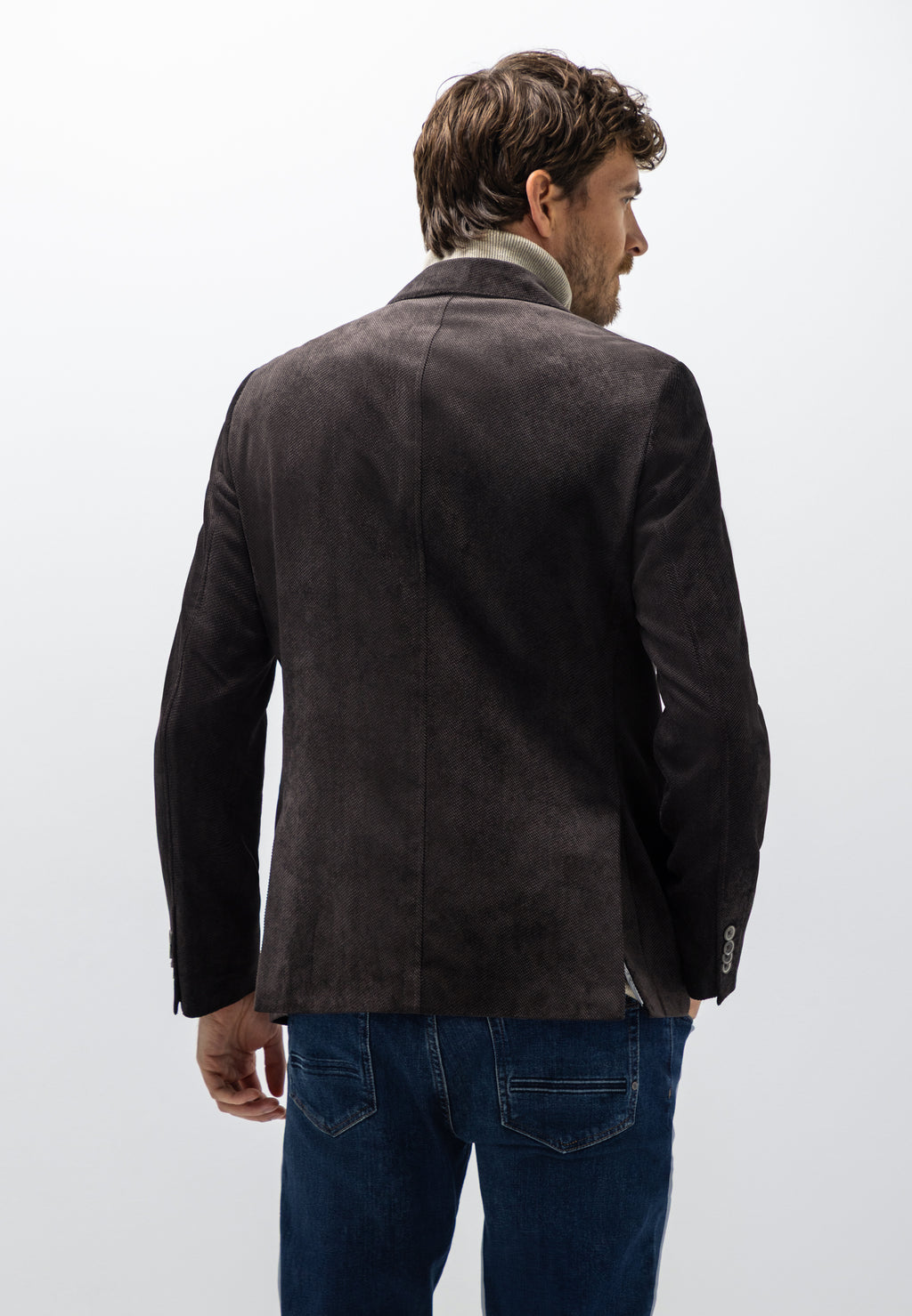 Blazer chiné à col à revers