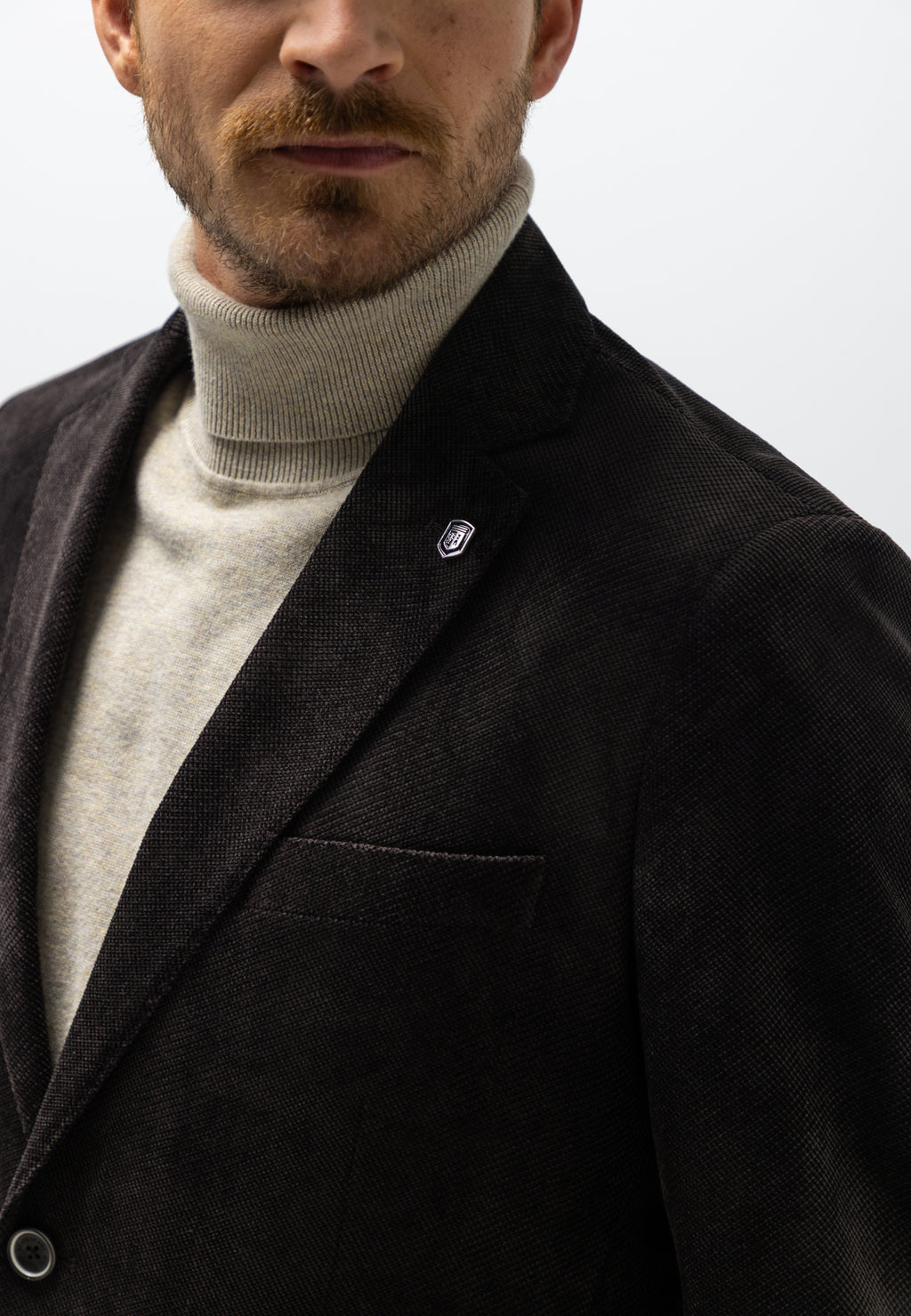 Blazer chiné à col à revers