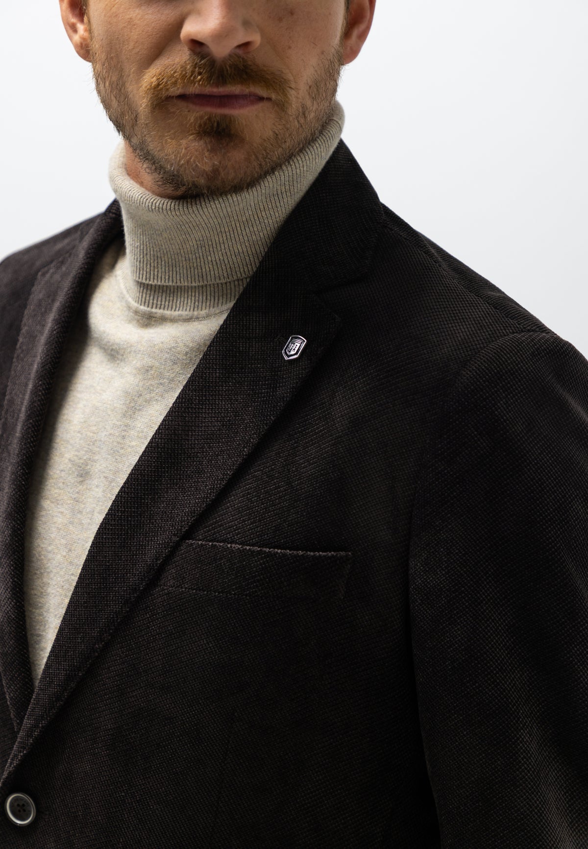 Blazer chiné à col à revers