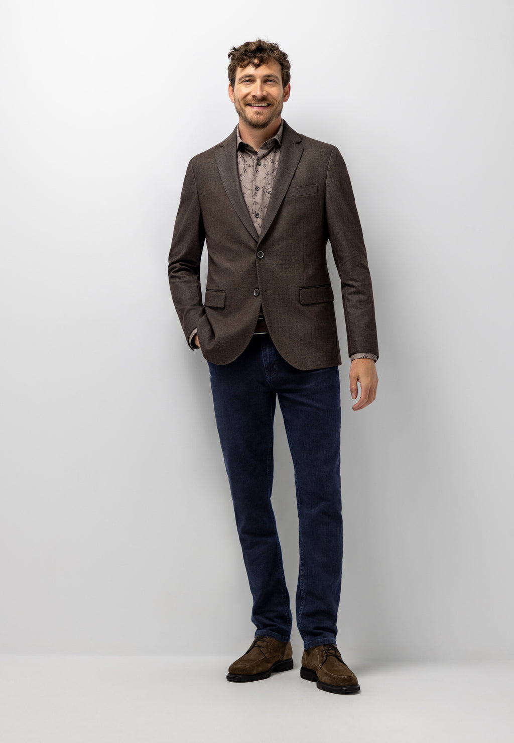 Blazer met gemêleerd dessin