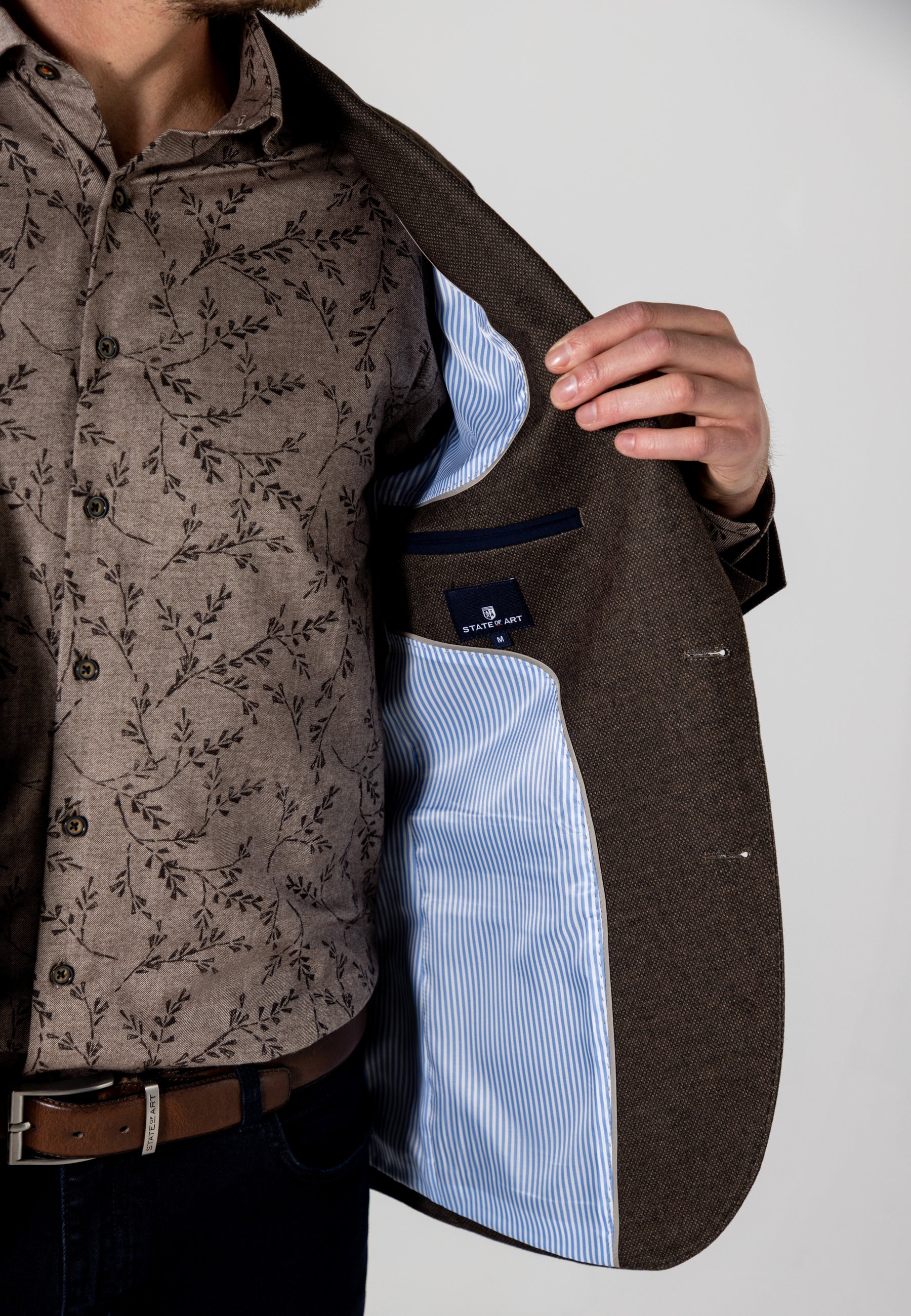 Blazer met gemêleerd dessin