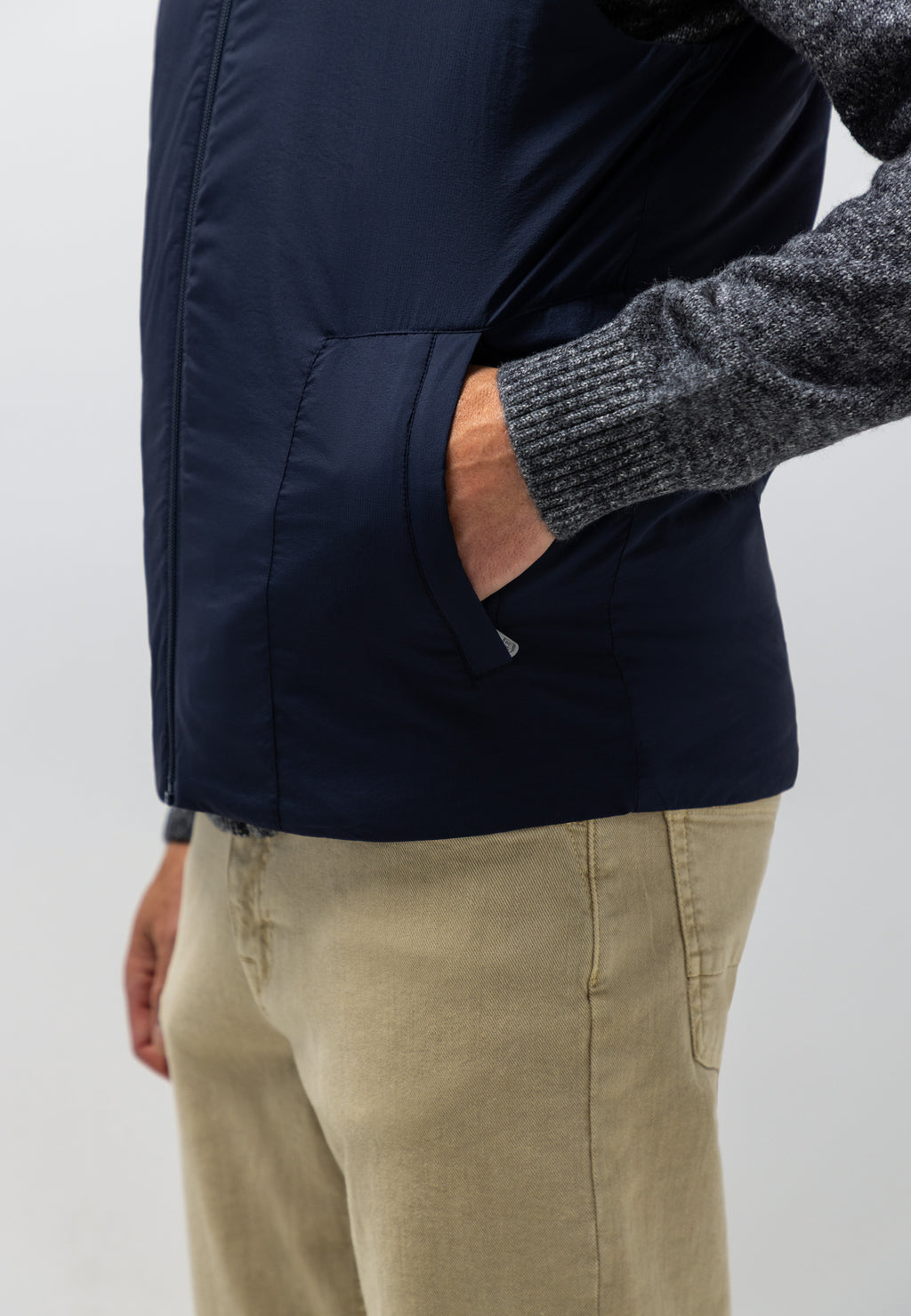 Gilet avec col bomber