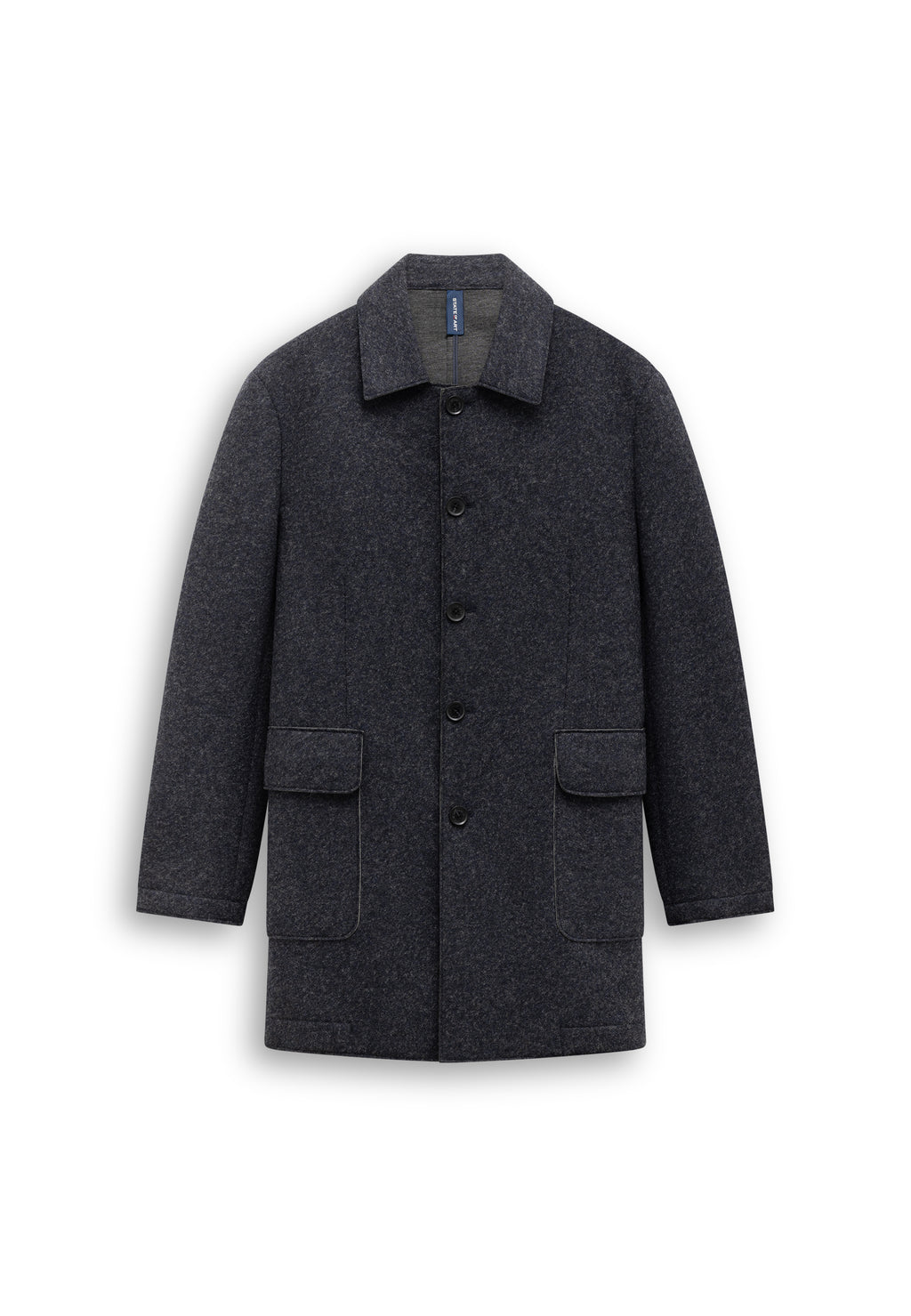 Manteau chiné en mélange de laine