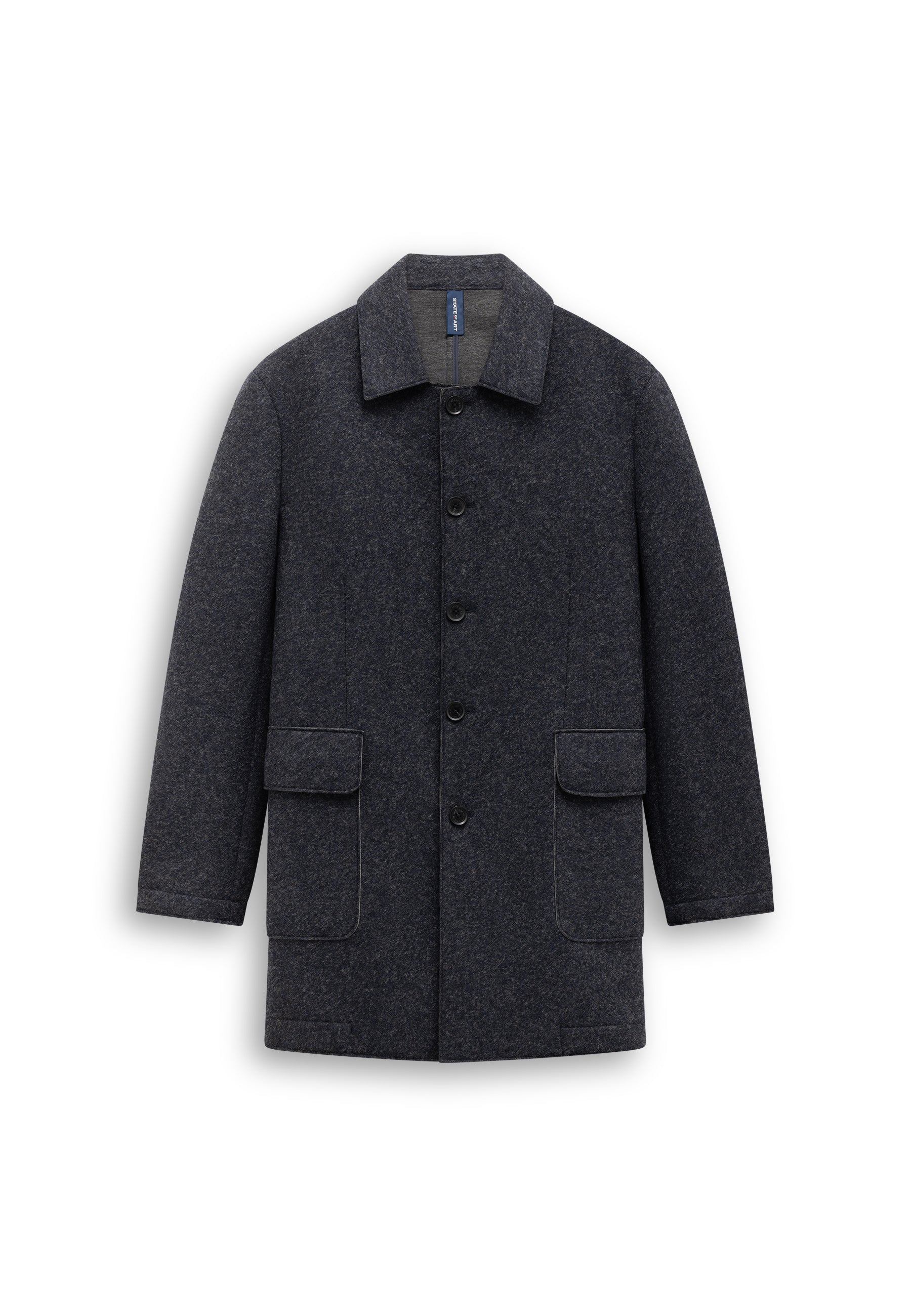 Manteau chiné en mélange de laine