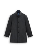 Manteau chiné avec empiècement zippé