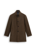 Manteau chiné avec empiècement zippé