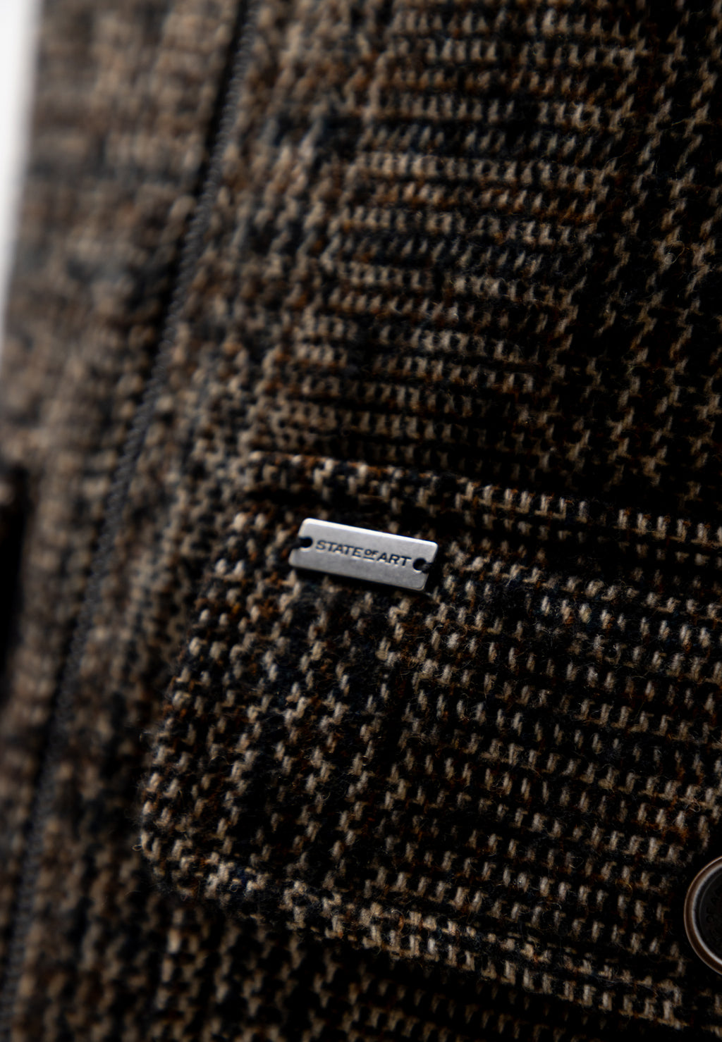 Veste à carreaux avec grandes poches à rabat