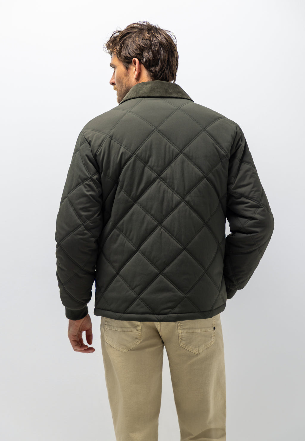 Veste matelassée à surpiqûres losanges