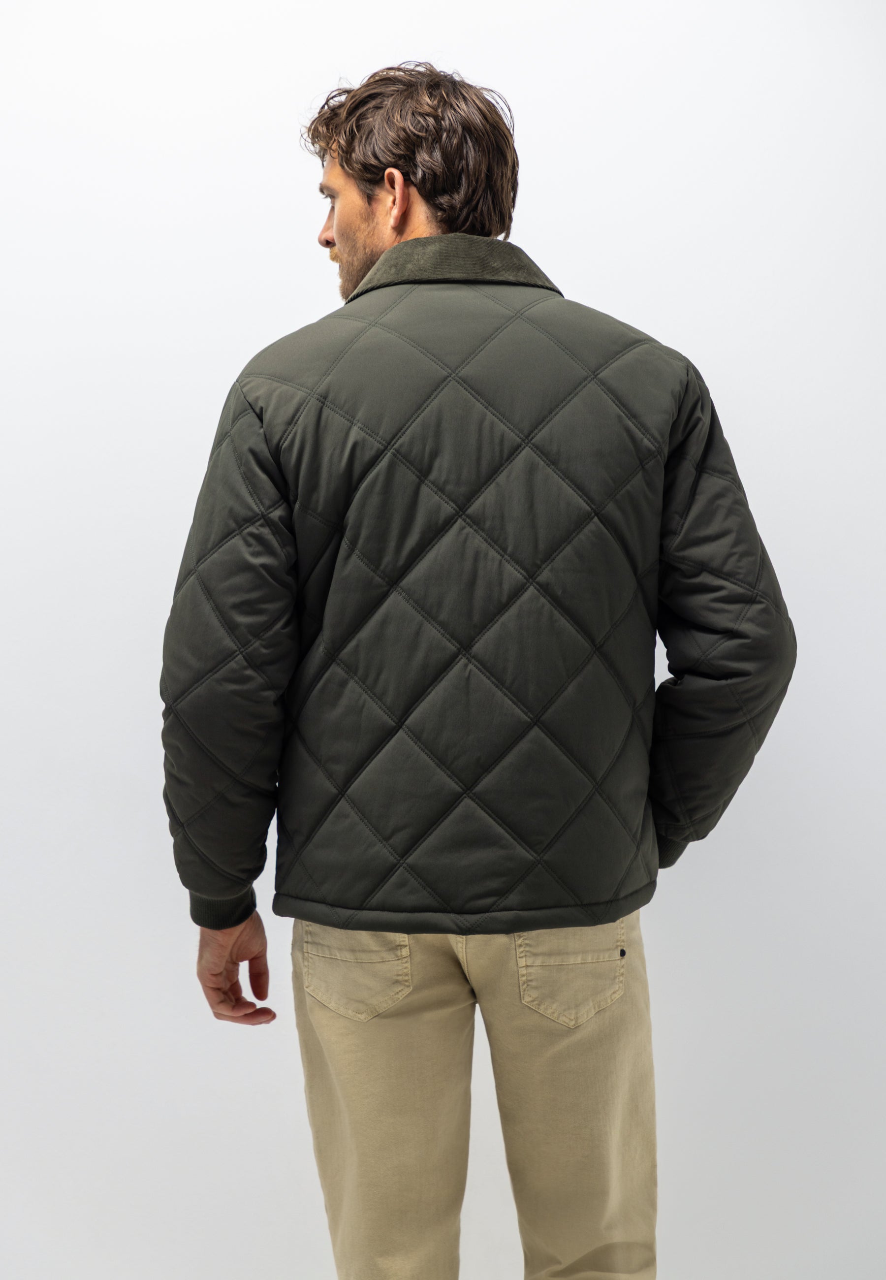 Veste matelassée à surpiqûres losanges