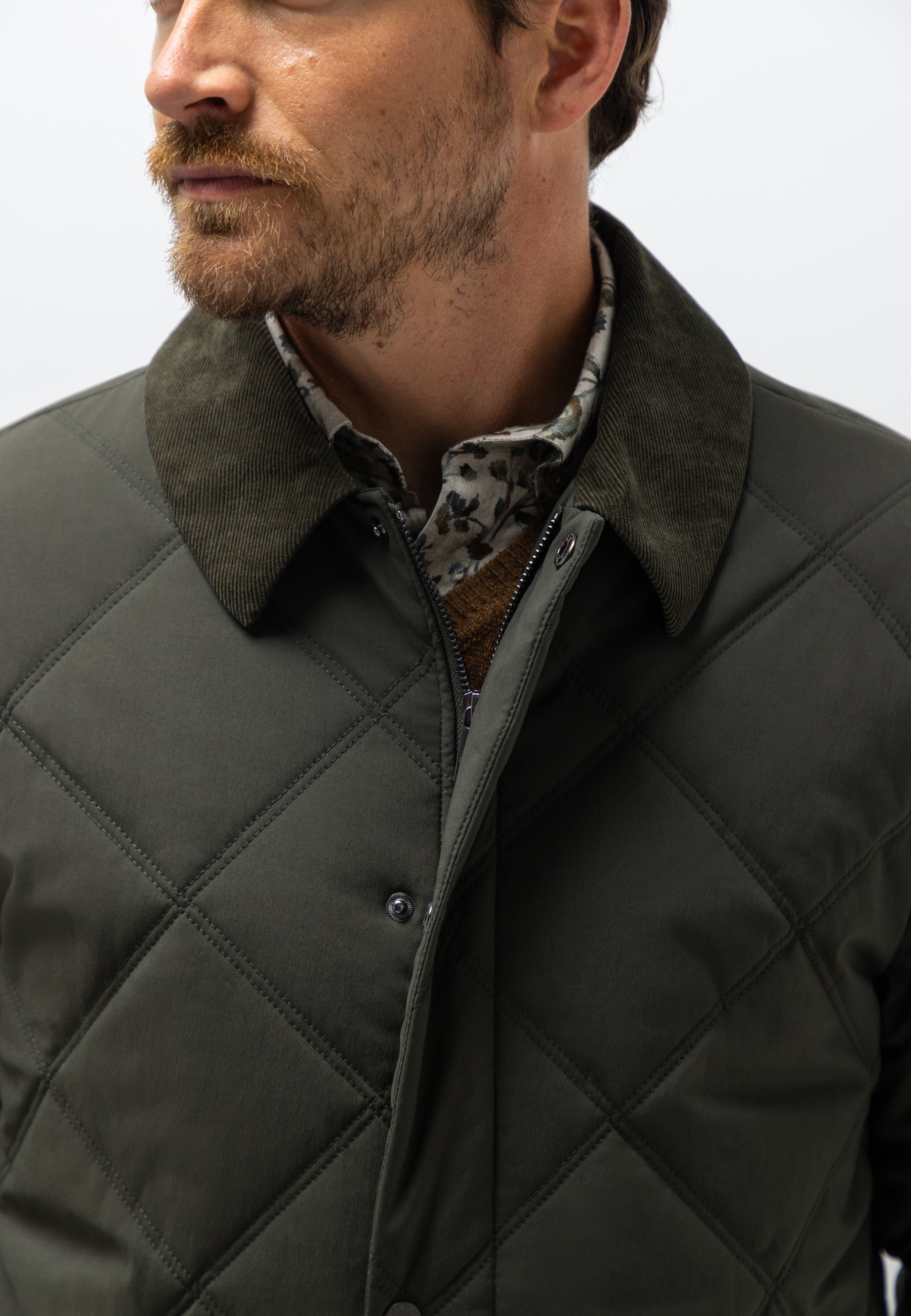 Veste matelassée à surpiqûres losanges