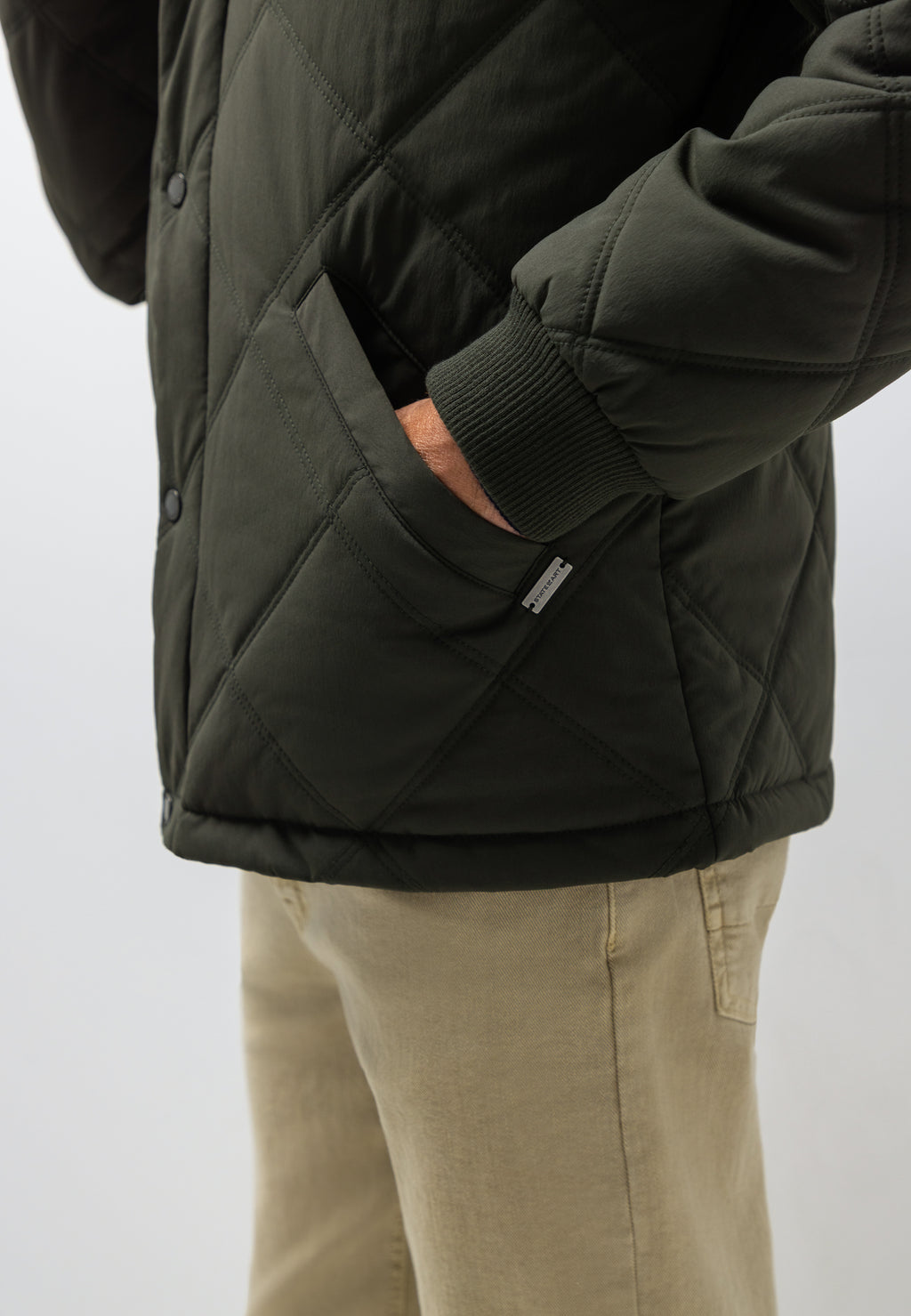 Veste matelassée à surpiqûres losanges