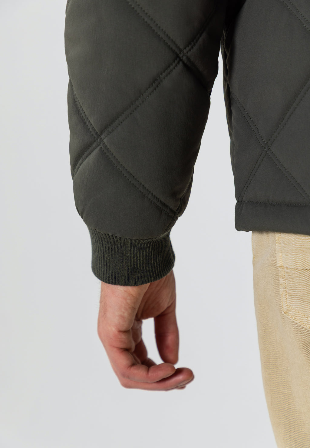 Veste matelassée à surpiqûres losanges